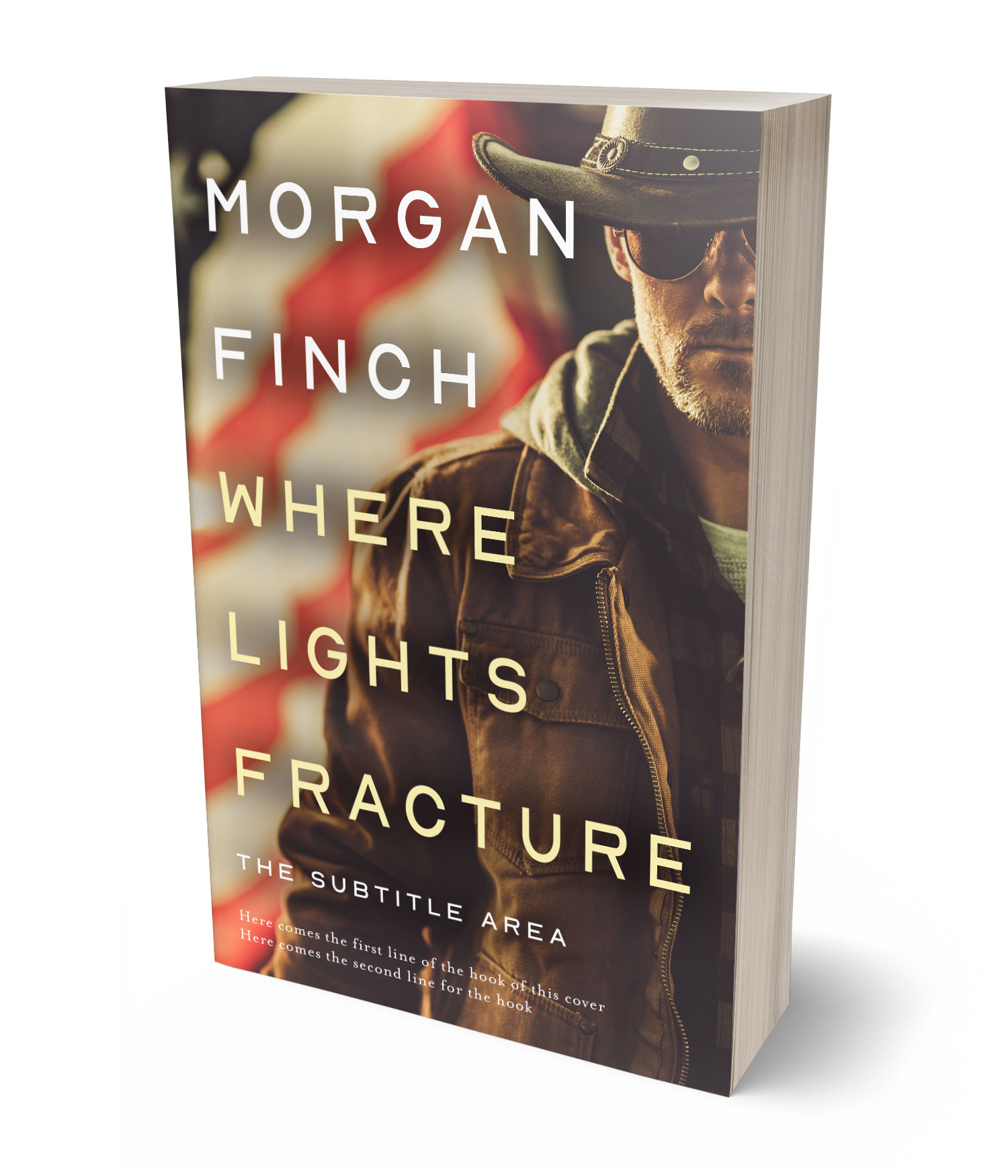 3D view of Premade Western Book Cover - Rock #36644 | BookCoverZone*