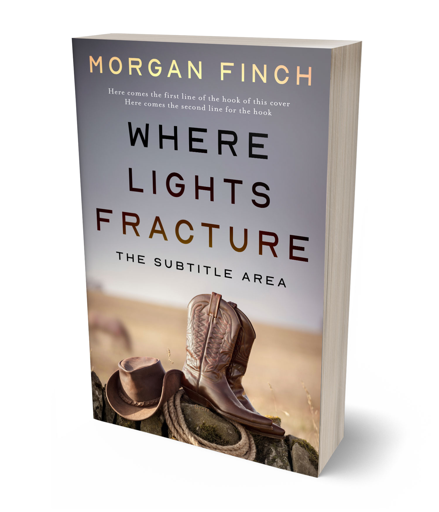 3D view of Premade Western Book Cover - Venus #36647 | BookCoverZone*