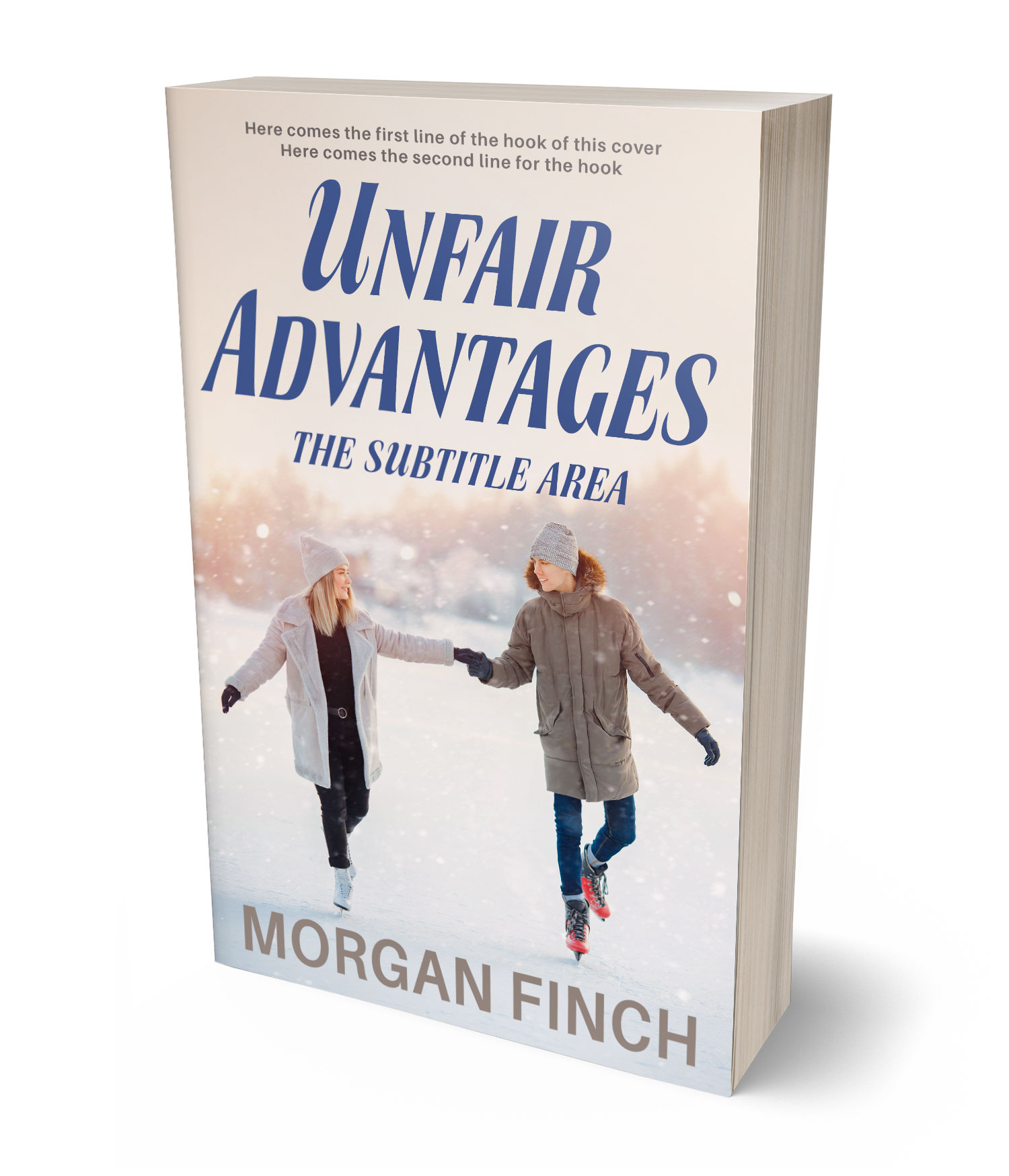 3D view of Premade Romance Book Cover - Ebb #36659 | BookCoverZone*