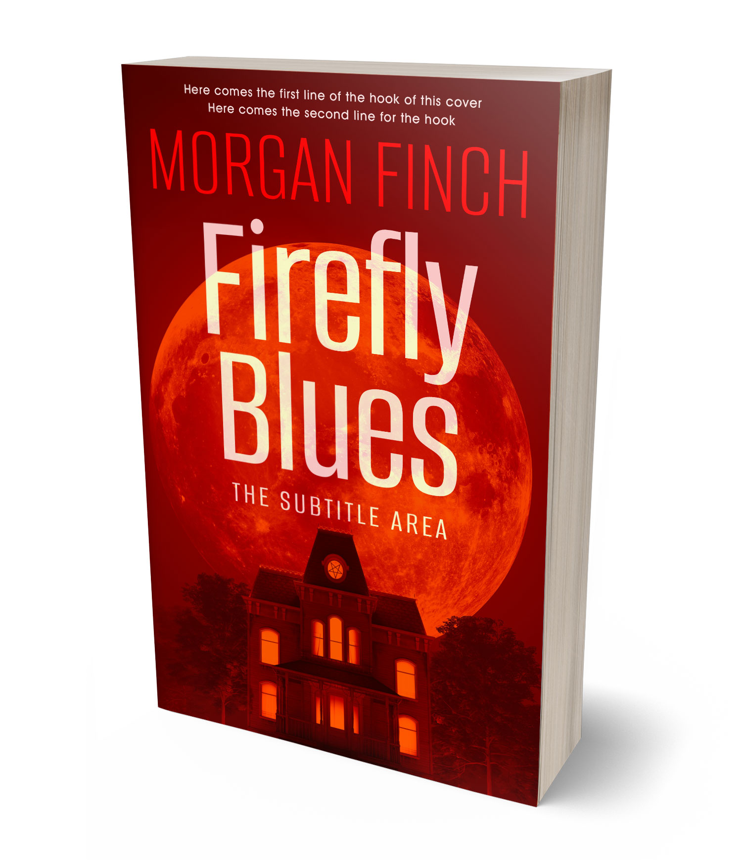 3D view of Premade Horror Book Cover - Red Oxide #36725 | BookCoverZone*