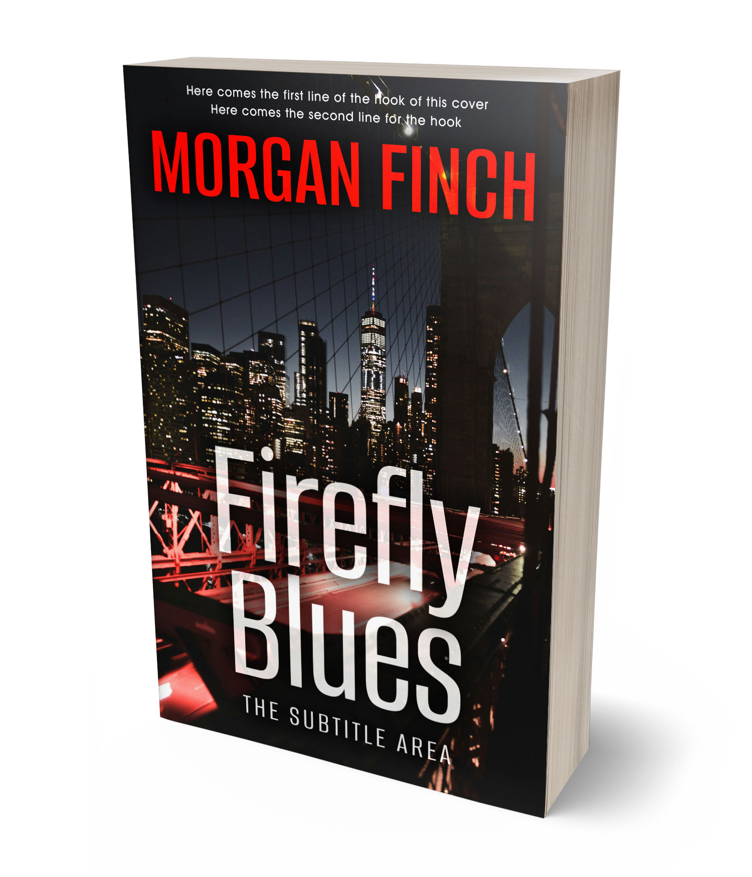 3D view of Premade Mystery & Thriller & Suspense Book Cover - Tonys Pink #36726 | BookCoverZone