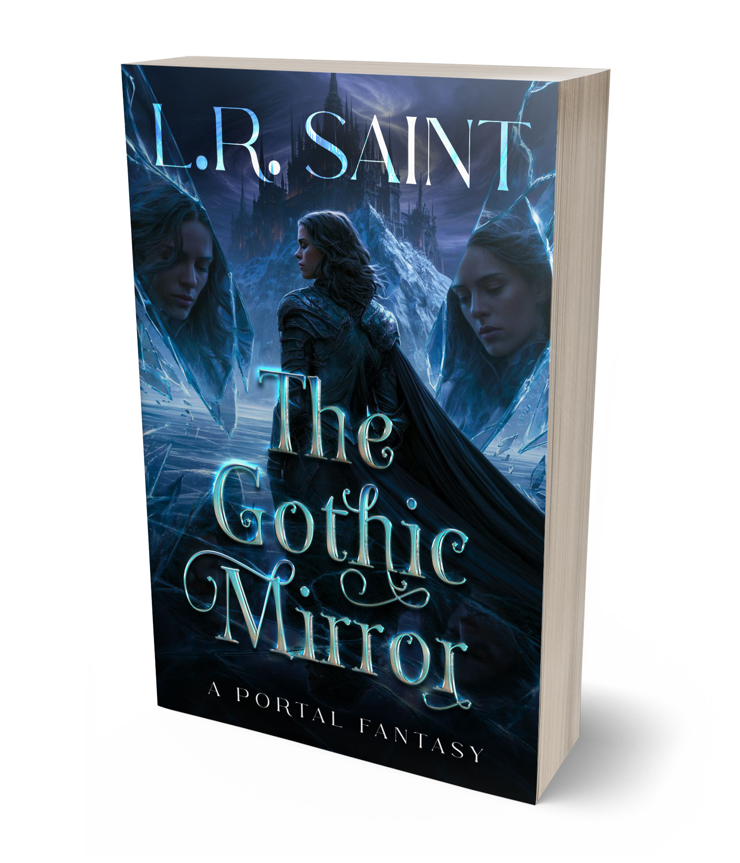 3D view of Premade Fantasy Book Cover - Ebony #36755 | BookCoverZone*