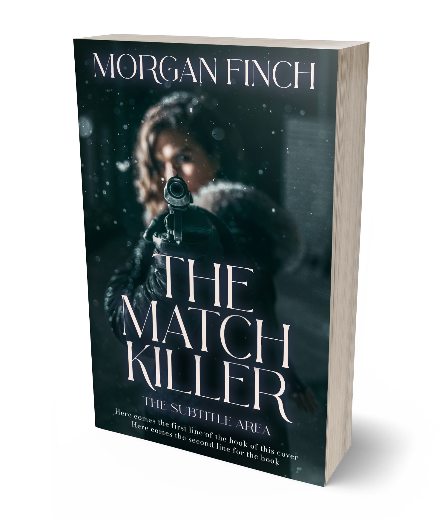 3D view of Premade Mystery & Thriller & Suspense Book Cover - Timber Green #36793 | BookCoverZone