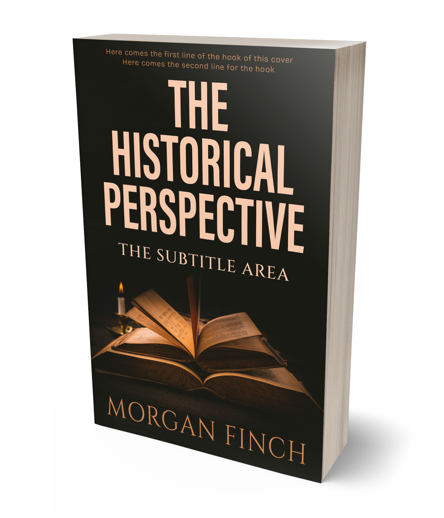3D view of Premade Historical Book Cover - Rangoon Green #36795 | BookCoverZone*