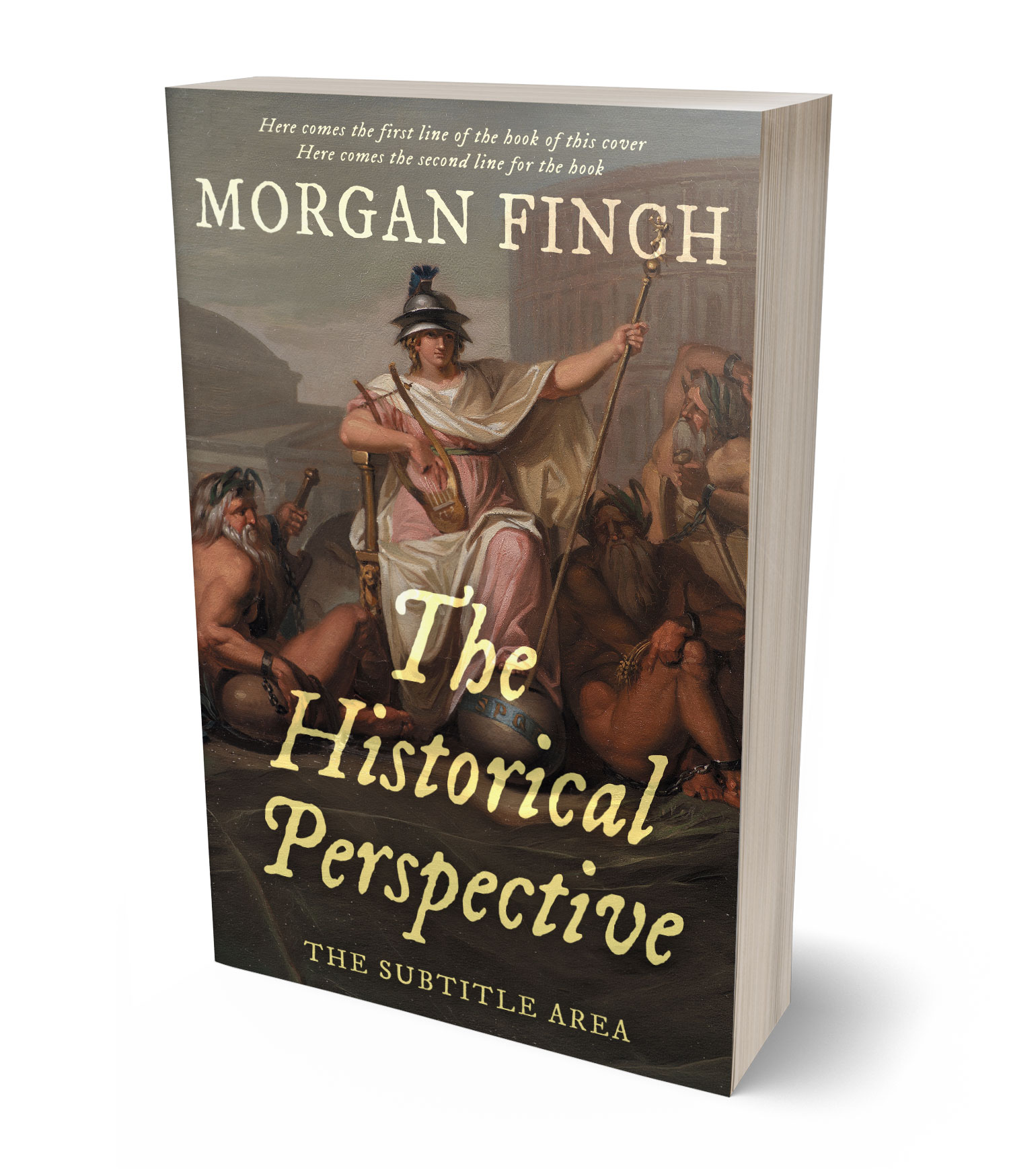 3D view of Premade Historical Book Cover - Kabul #36803 | BookCoverZone*