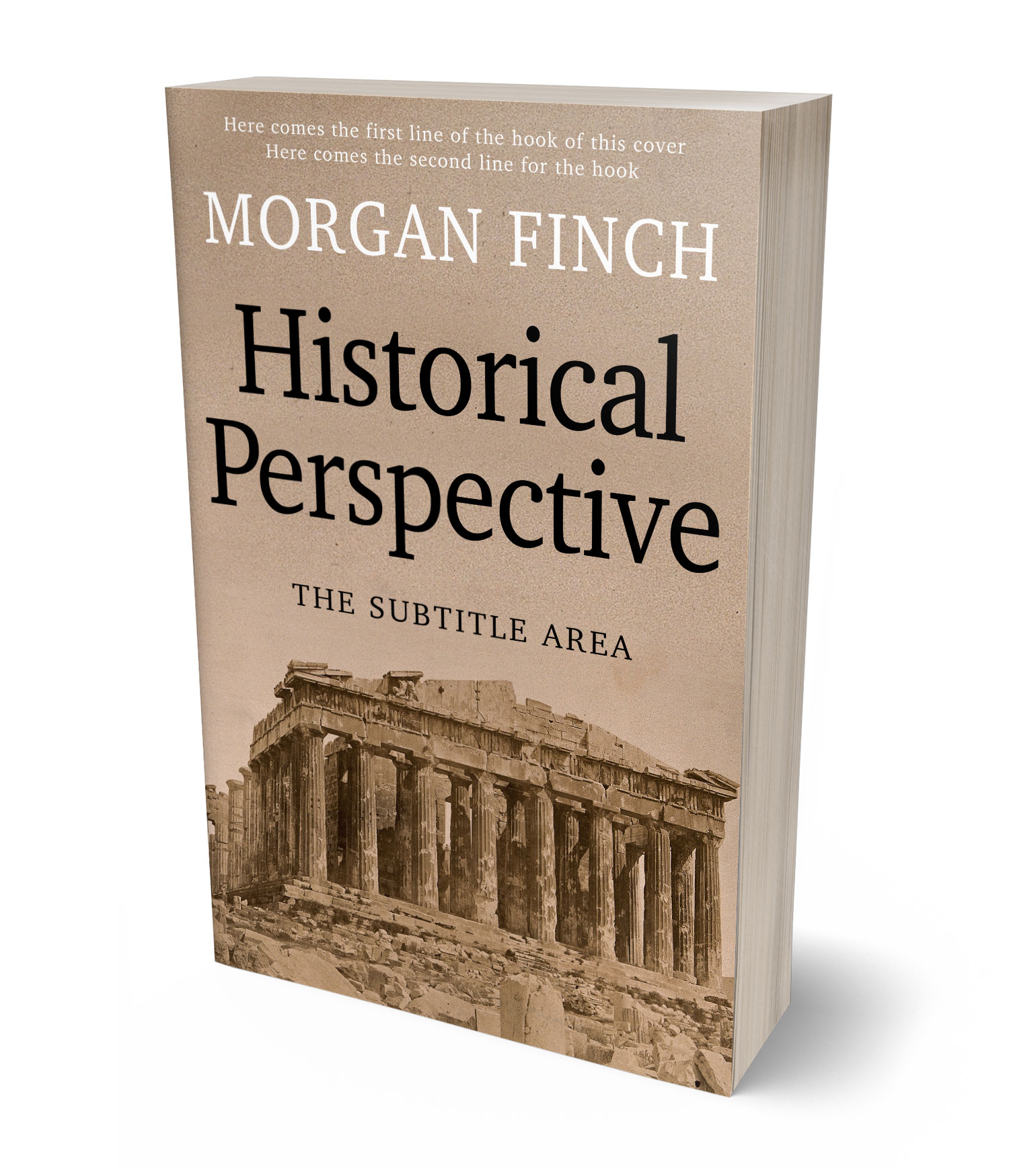 3D view of Premade History Book Cover - Mongoose #36810 | BookCoverZone*