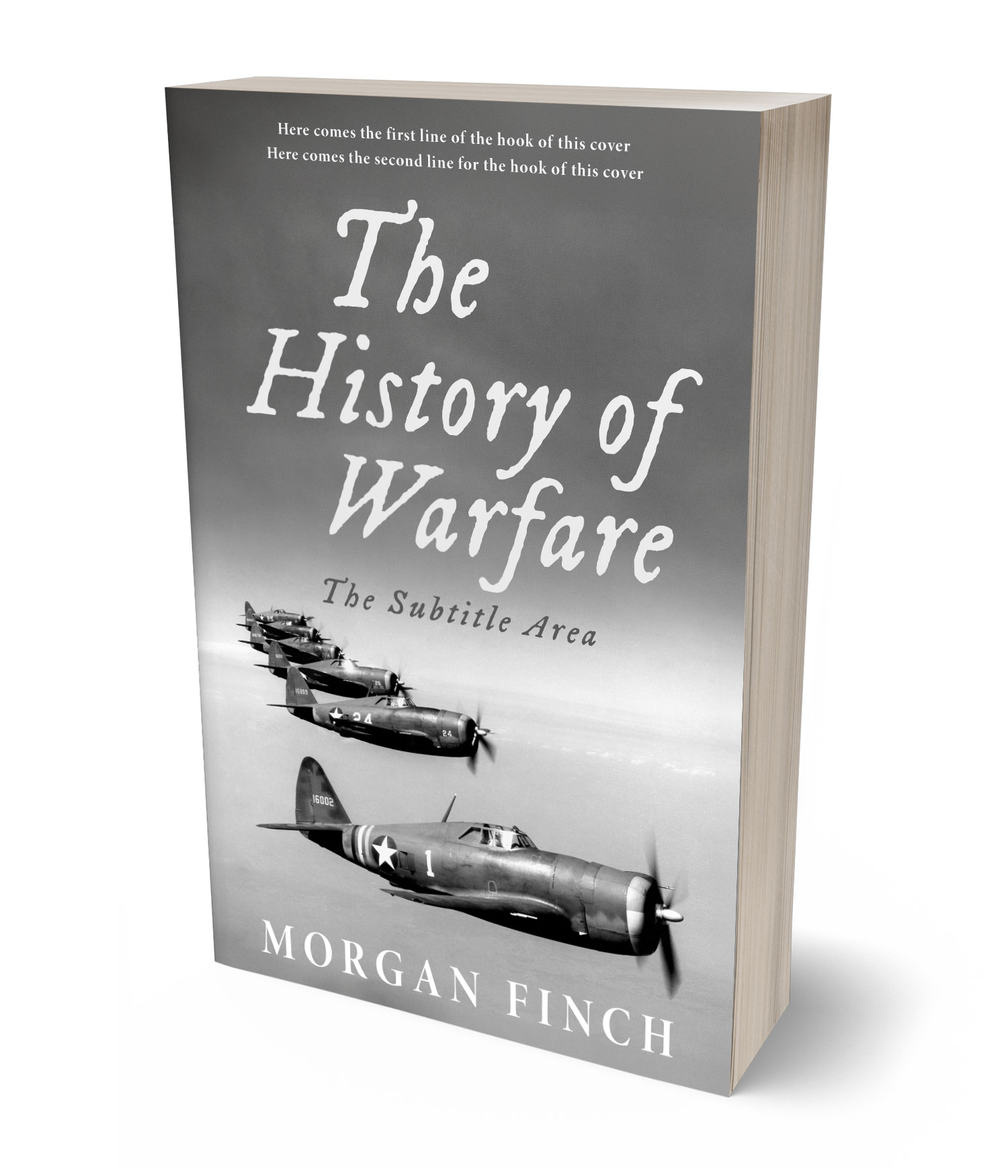 3D view of Premade History Book Cover - Friar Gray #36830 | BookCoverZone*
