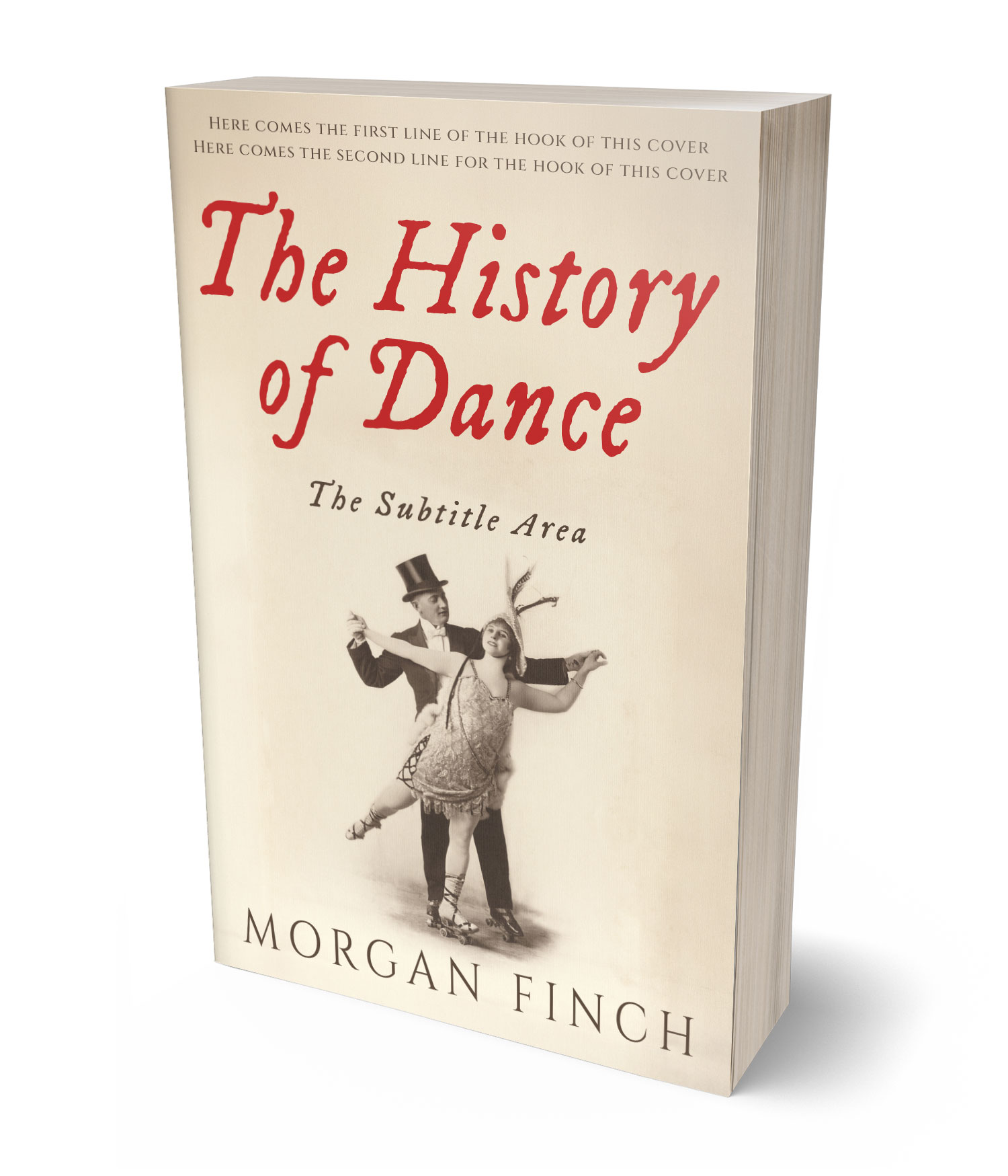 3D view of Premade History Book Cover - Parchment #36831 | BookCoverZone*