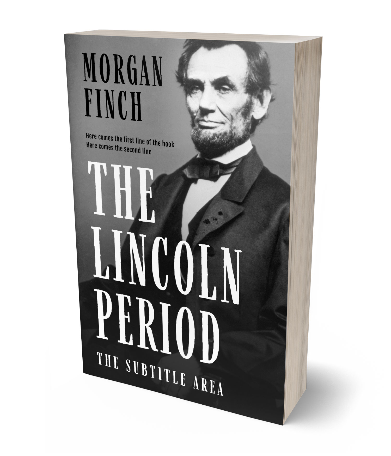 3D view of Premade History Book Cover - Mine Shaft #36837 | BookCoverZone*