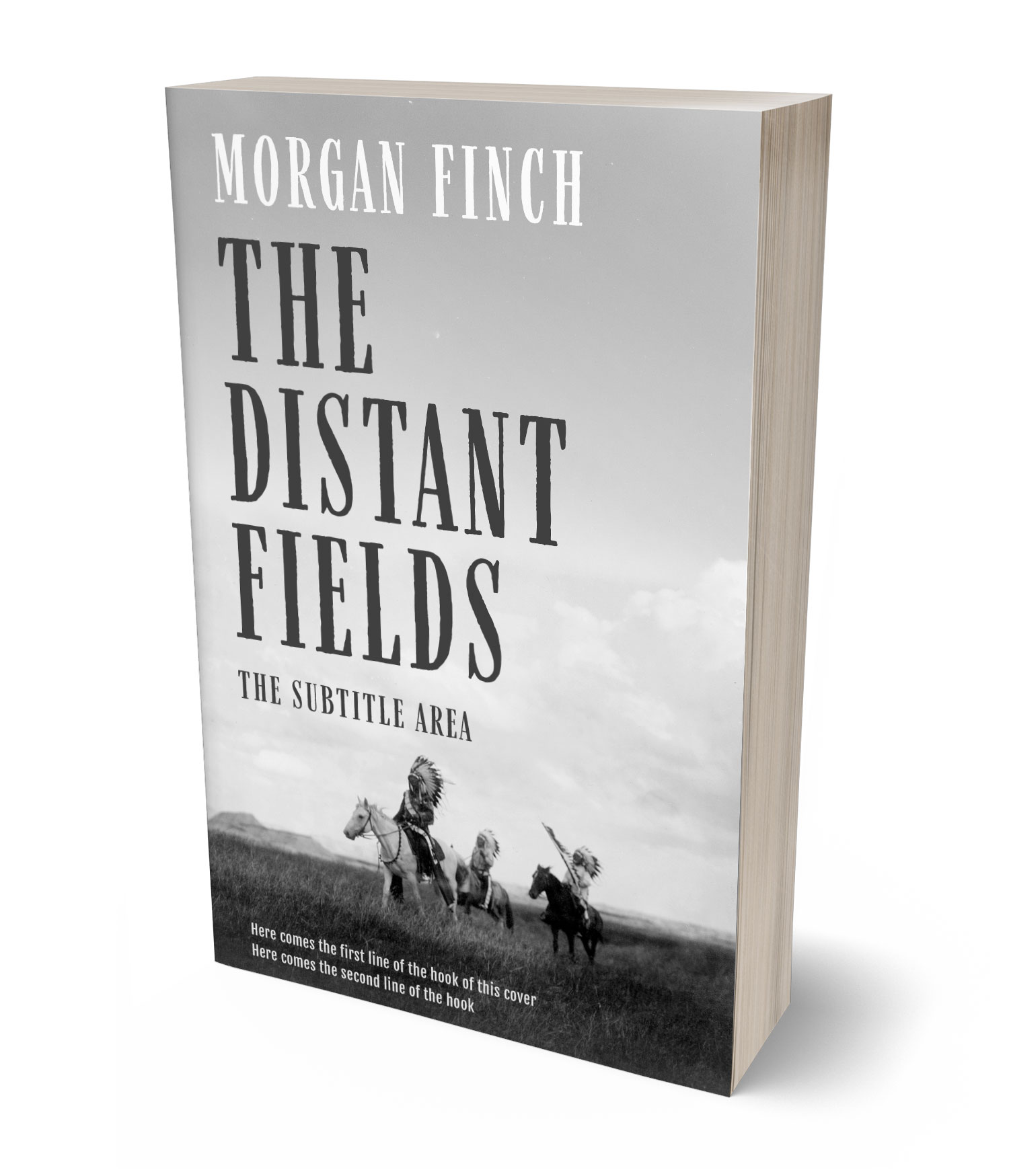 3D view of Premade Western Book Cover - Alto #36840 | BookCoverZone