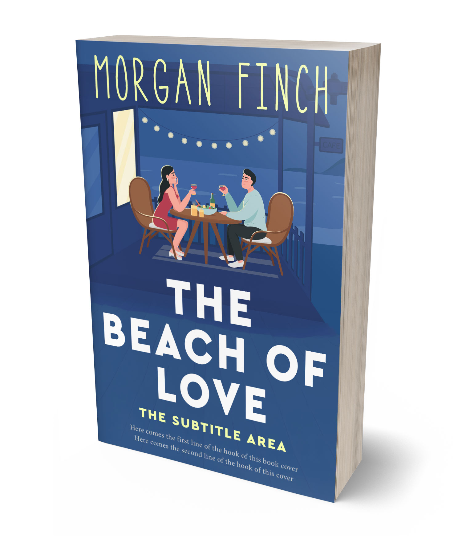 3D view of Premade Romance Book Cover - Chambray #36852 | BookCoverZone*