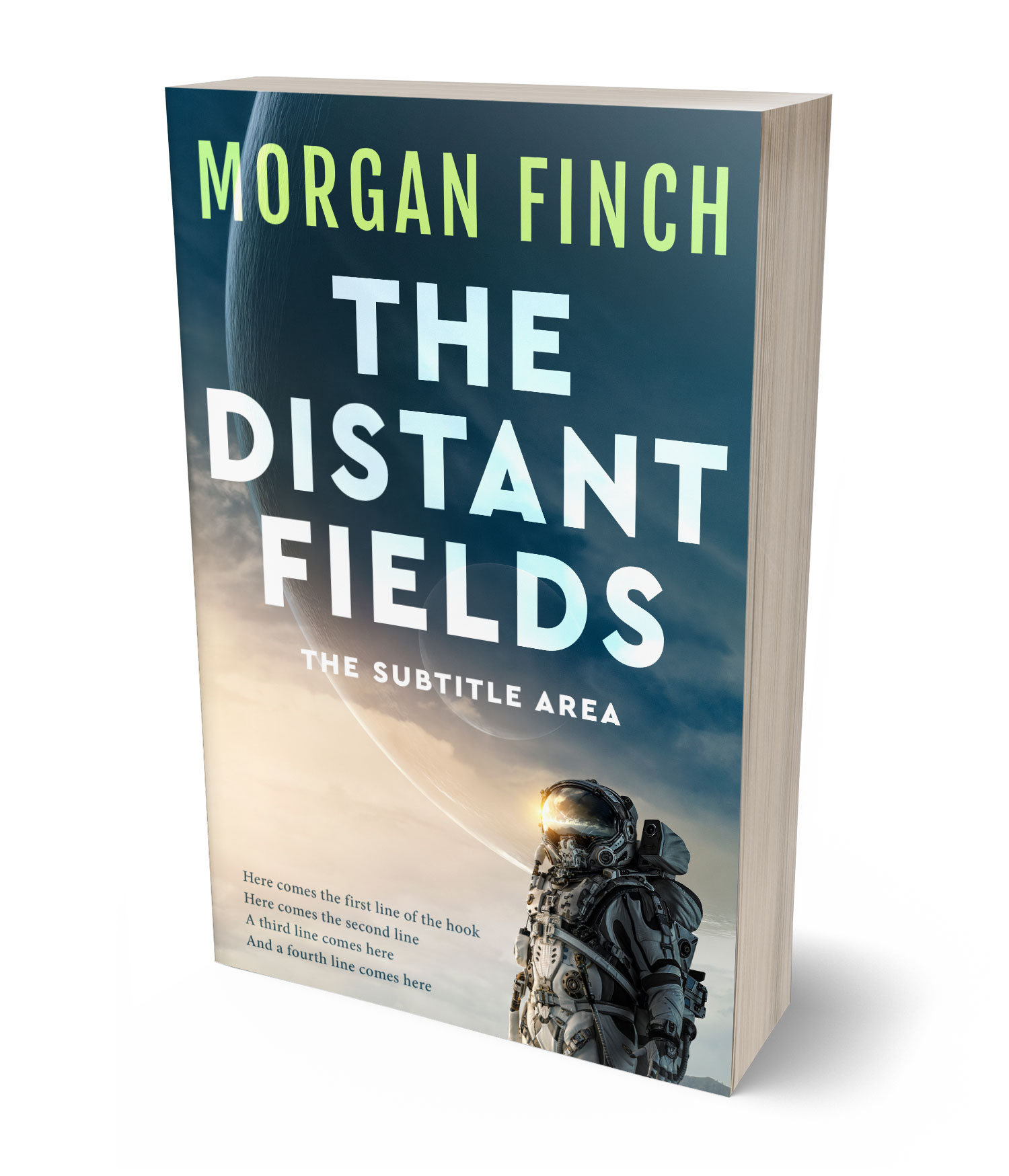 3D view of Premade Science Fiction Book Cover - Satin Linen #36869 | BookCoverZone*