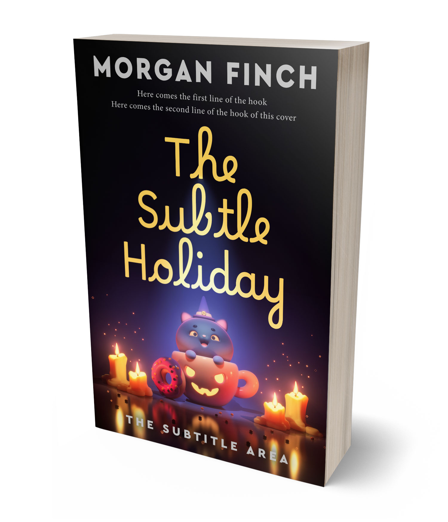 3D view of Premade Children's Book Cover - Whiskey #36875 | BookCoverZone*