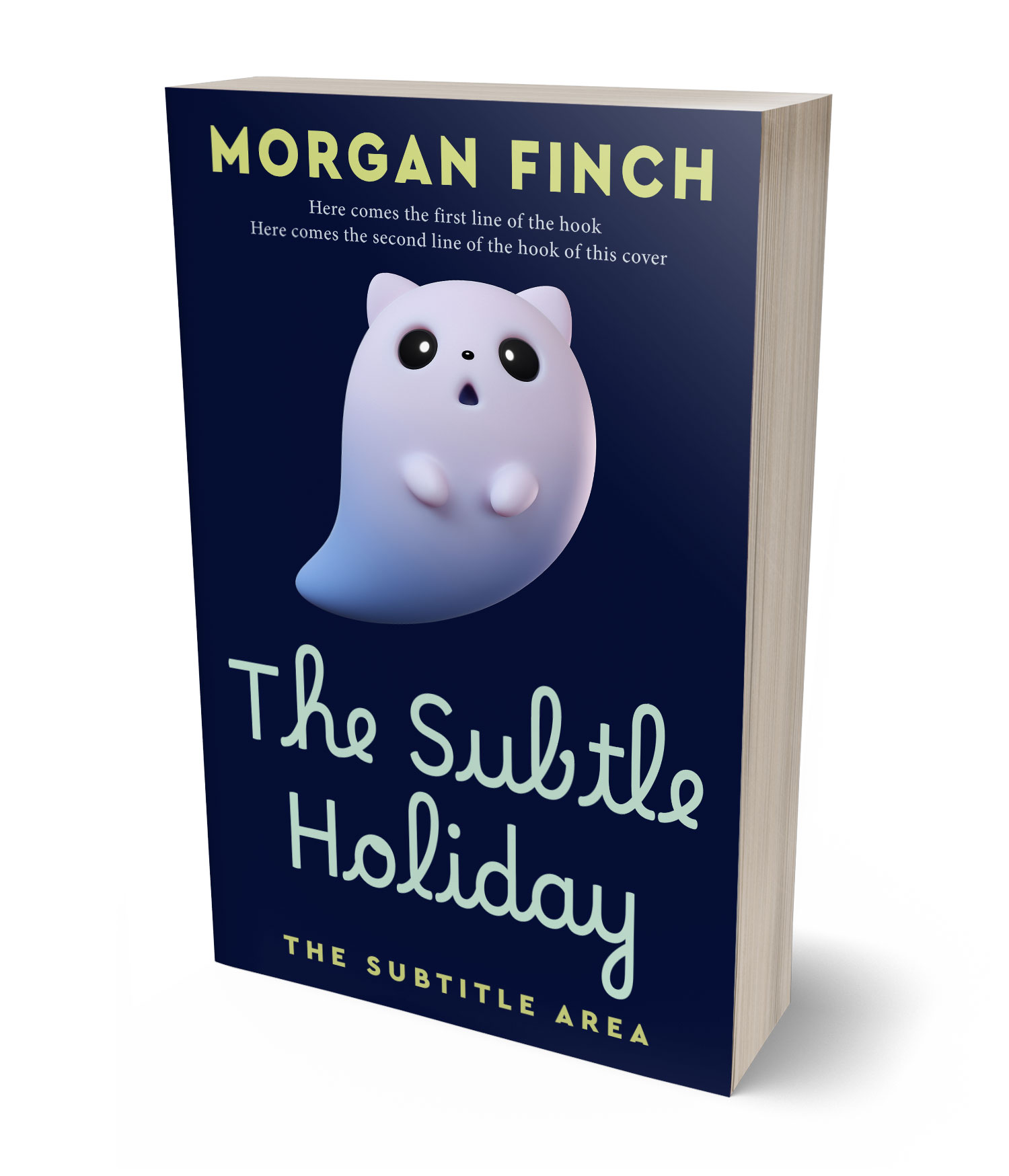 3D view of Premade Children's Book Cover - Submarine #36882 | BookCoverZone*