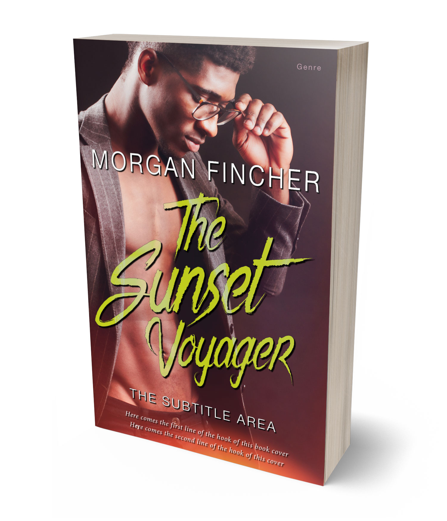 3D view of Premade Romance Book Cover - Livid Brown #36933 | BookCoverZone