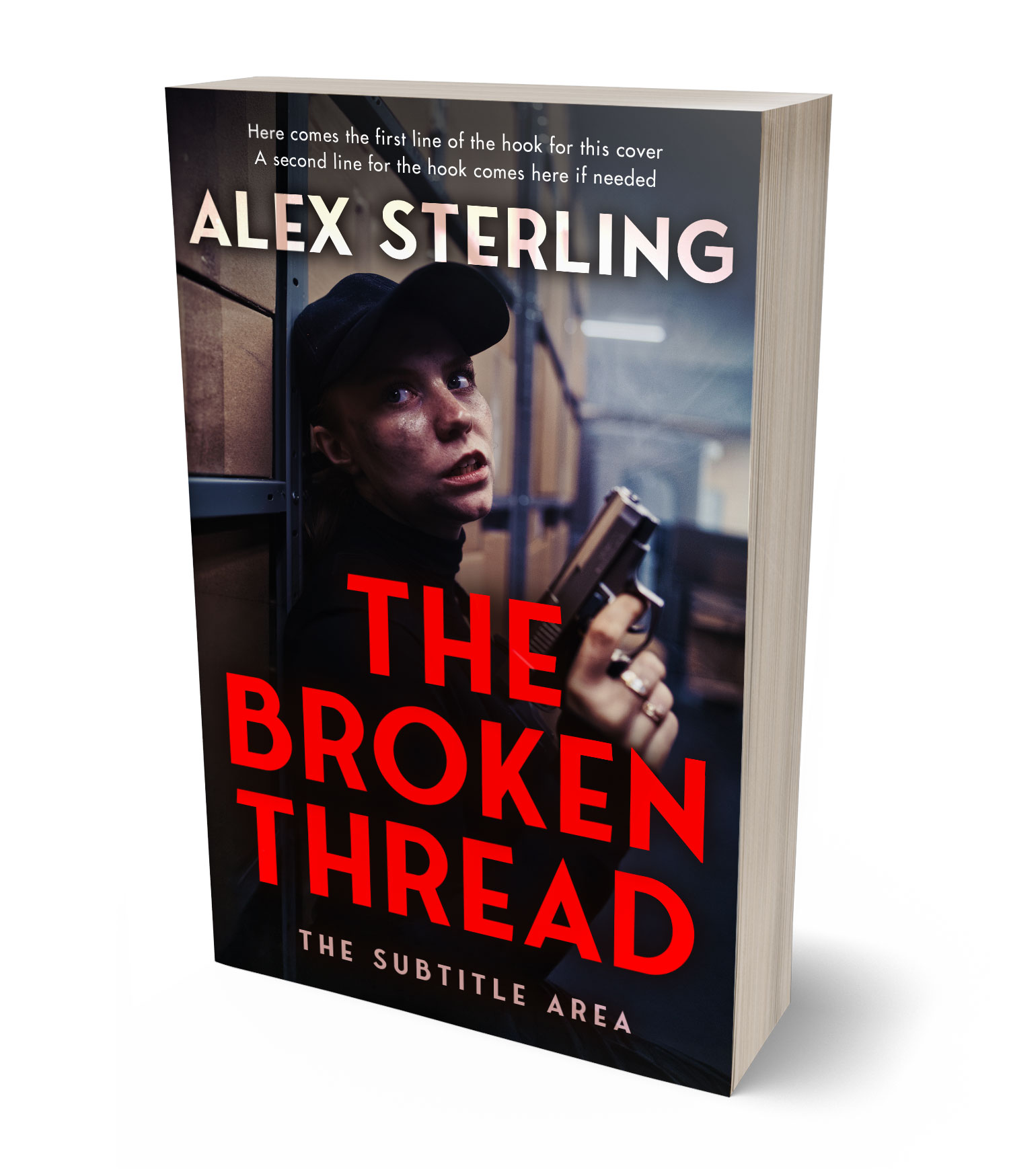 3D view of Premade Mystery & Thriller & Suspense Book Cover - Mandy #36943 | BookCoverZone*