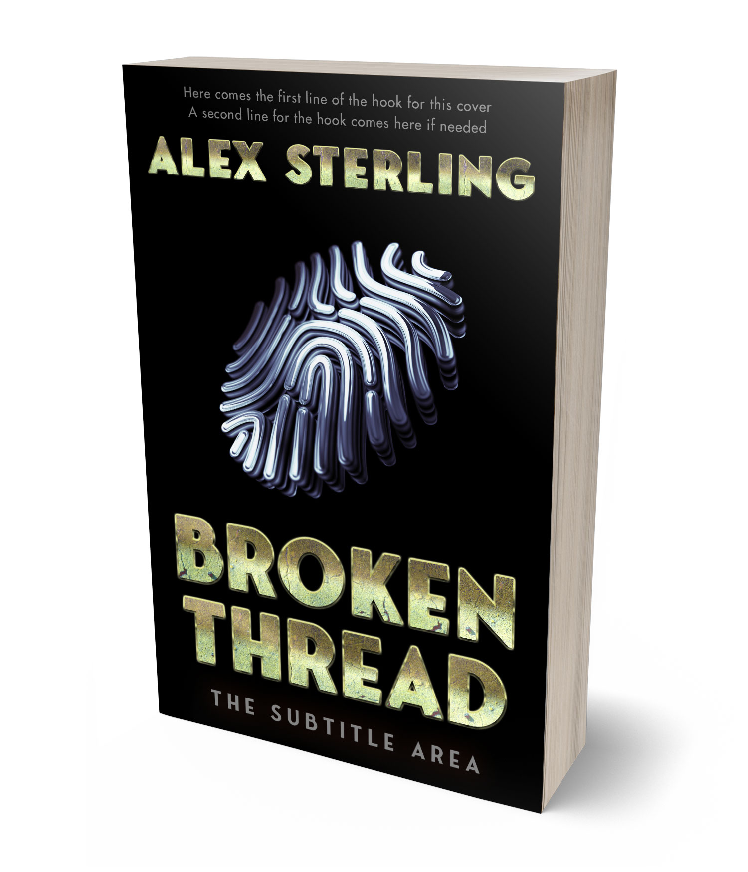 3D view of Premade Mystery & Thriller & Suspense Book Cover - Thistle Green #36945 | BookCoverZone*