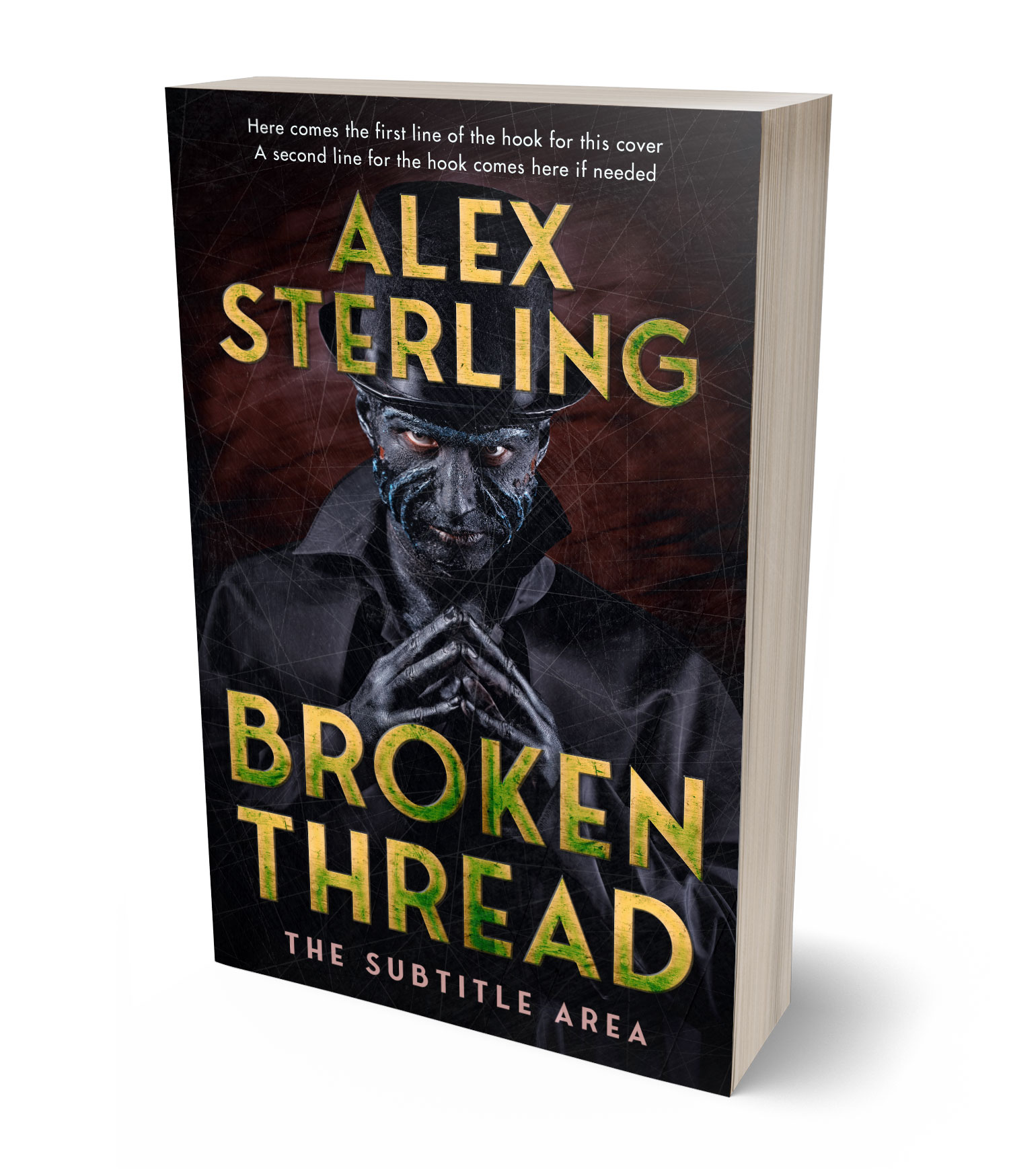 3D view of Premade Horror Book Cover - Thunder #36950 | BookCoverZone