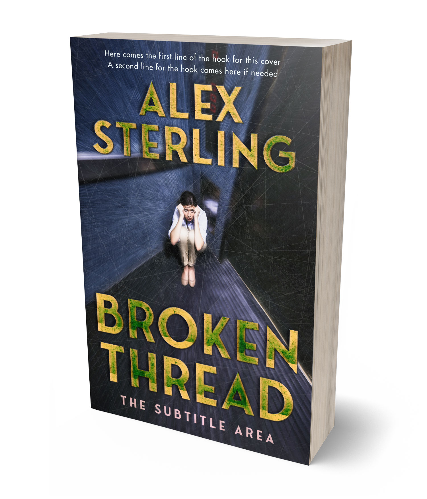3D view of Premade Mystery & Thriller & Suspense Book Cover - Charade #36951 | BookCoverZone