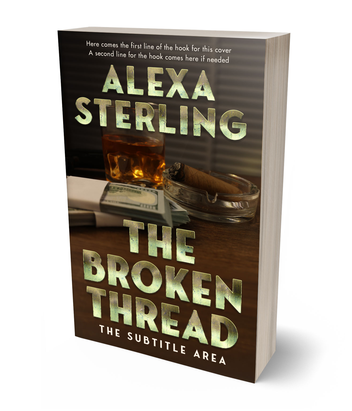 3D view of Premade Mystery & Thriller & Suspense Book Cover - Black Marlin #36955 | BookCoverZone*