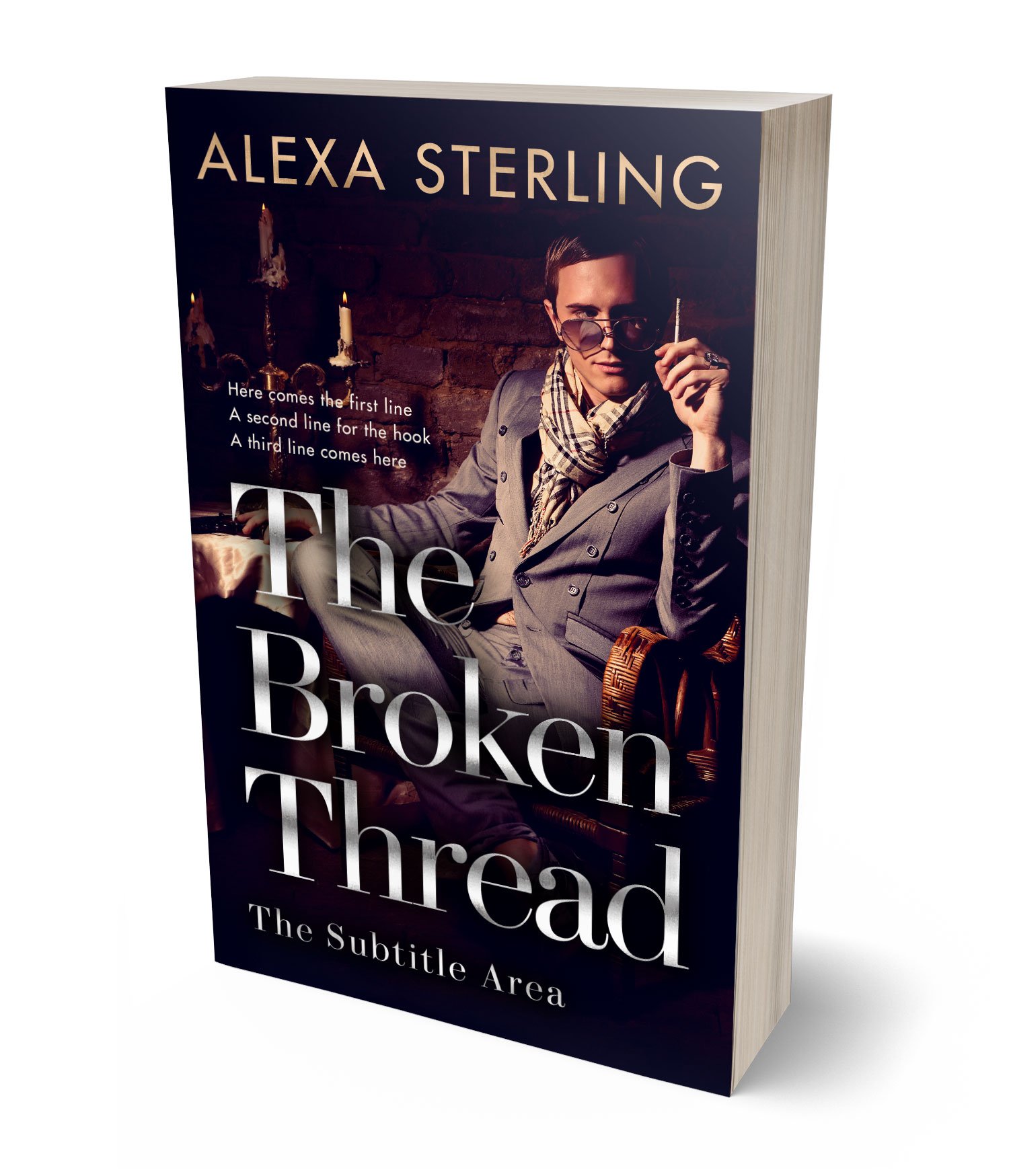 3D view of Premade Mystery & Thriller & Suspense Book Cover - Quicksand #36966 | BookCoverZone