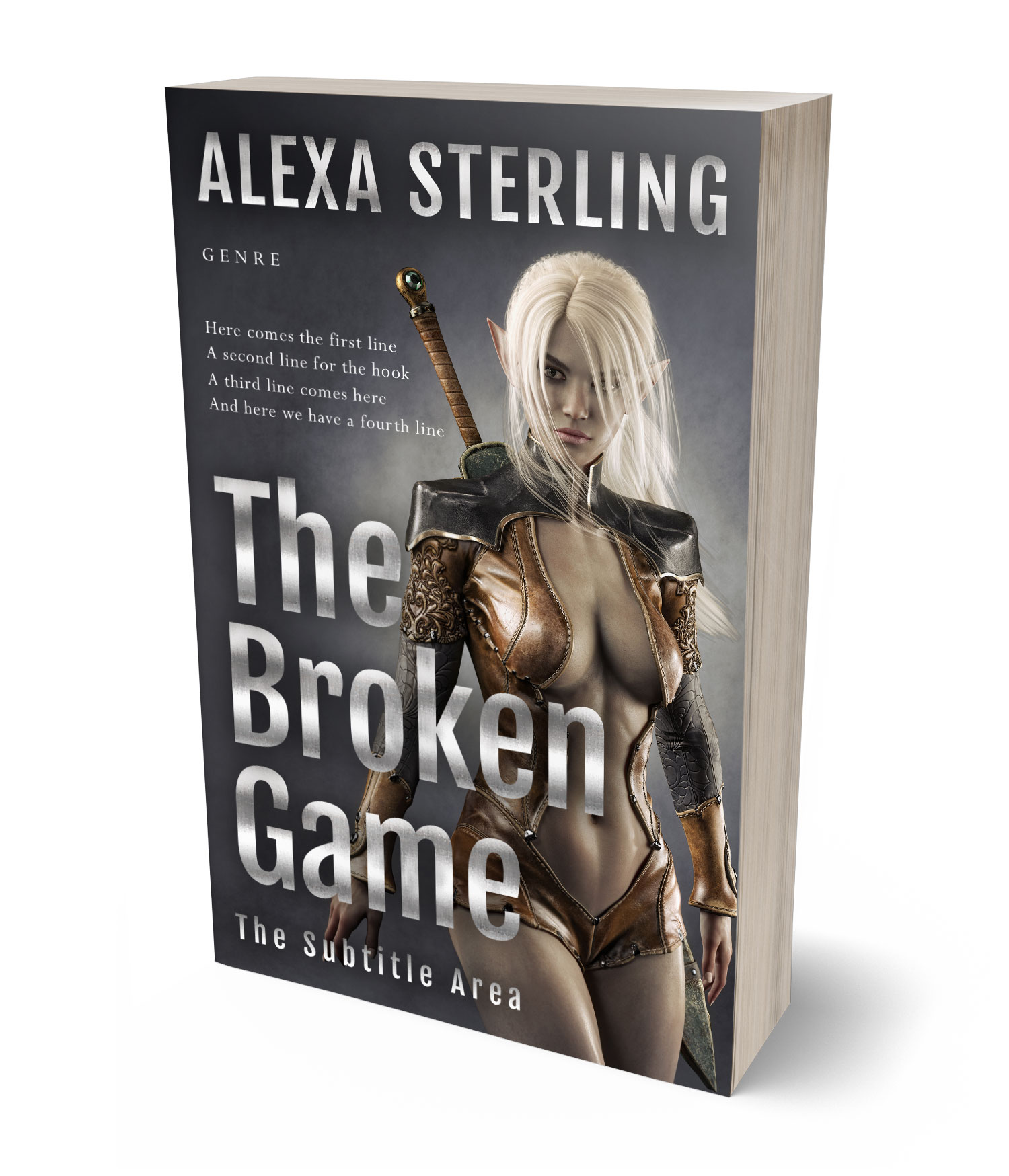 3D view of Premade Fantasy Book Cover - Mine Shaft #36988 | BookCoverZone
