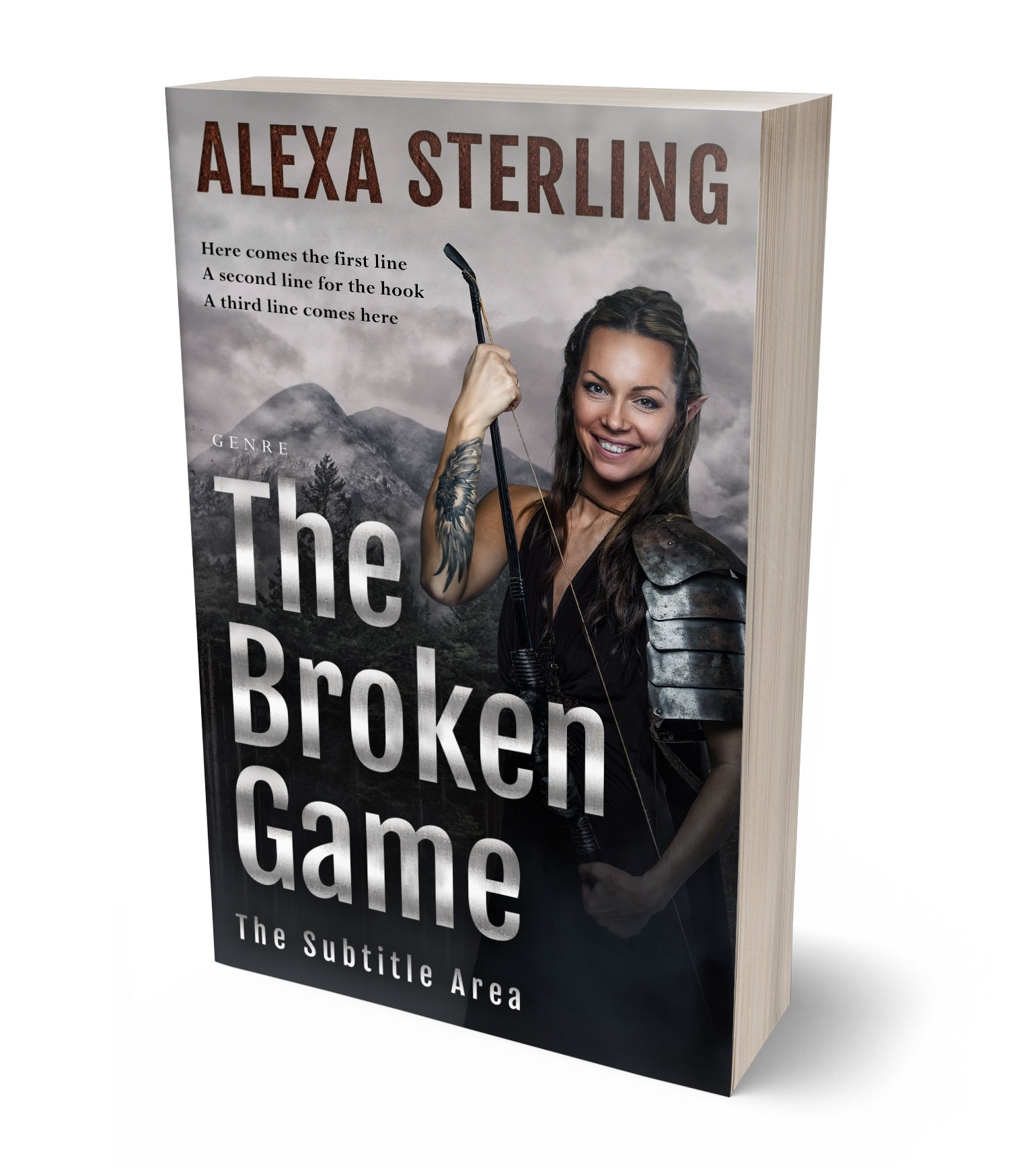 3D view of Premade Fantasy Book Cover - Nobel #36989 | BookCoverZone
