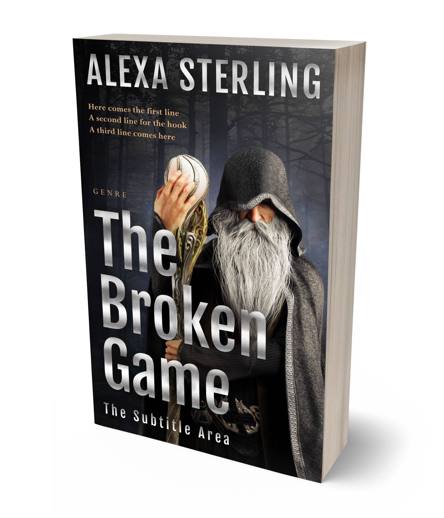 3D view of Premade Fantasy Book Cover - Tea #36990 | BookCoverZone