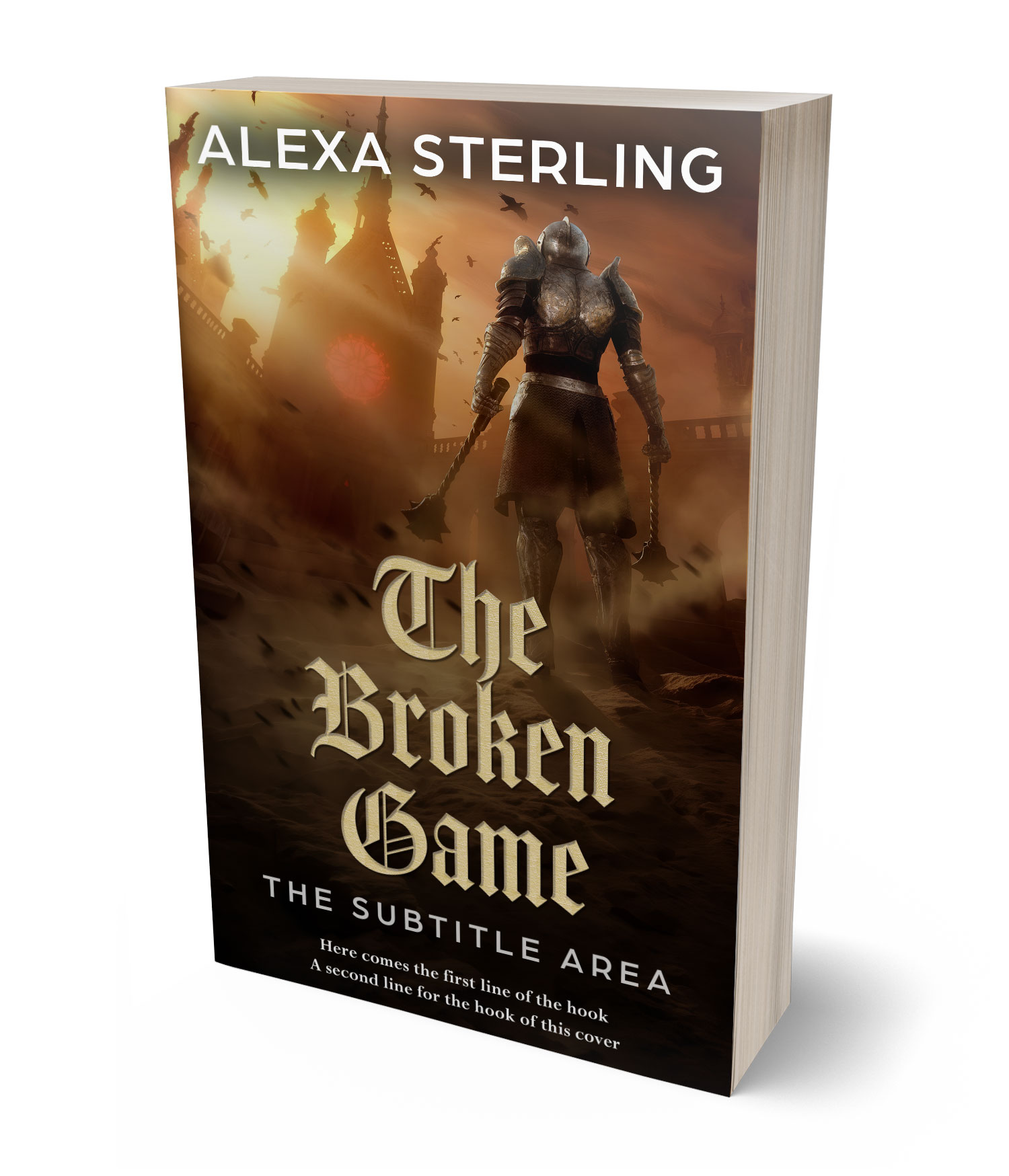 3D view of Premade Fantasy Book Cover - Sambuca #36998 | BookCoverZone