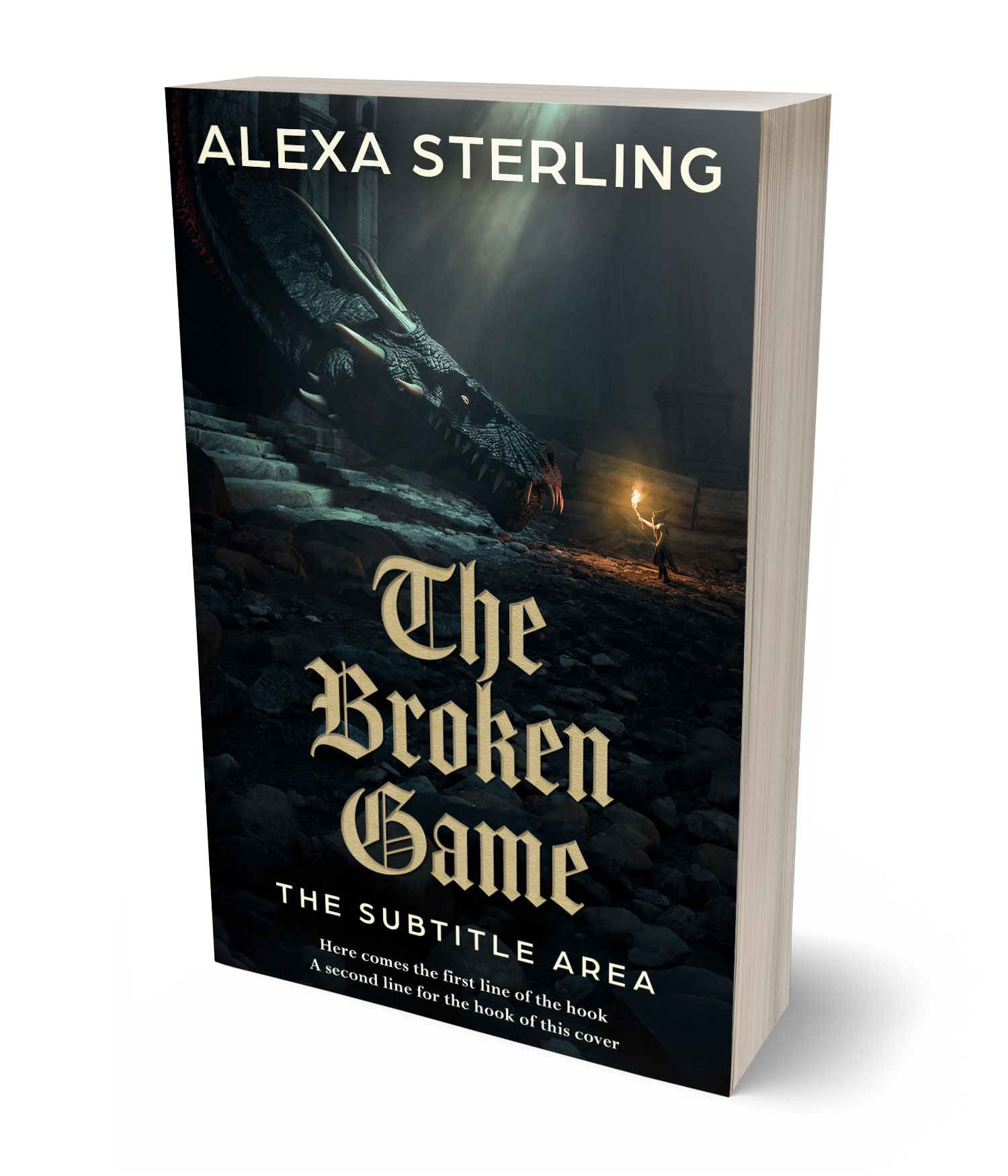 3D view of Premade Fantasy Book Cover - Bunker #37000 | BookCoverZone*
