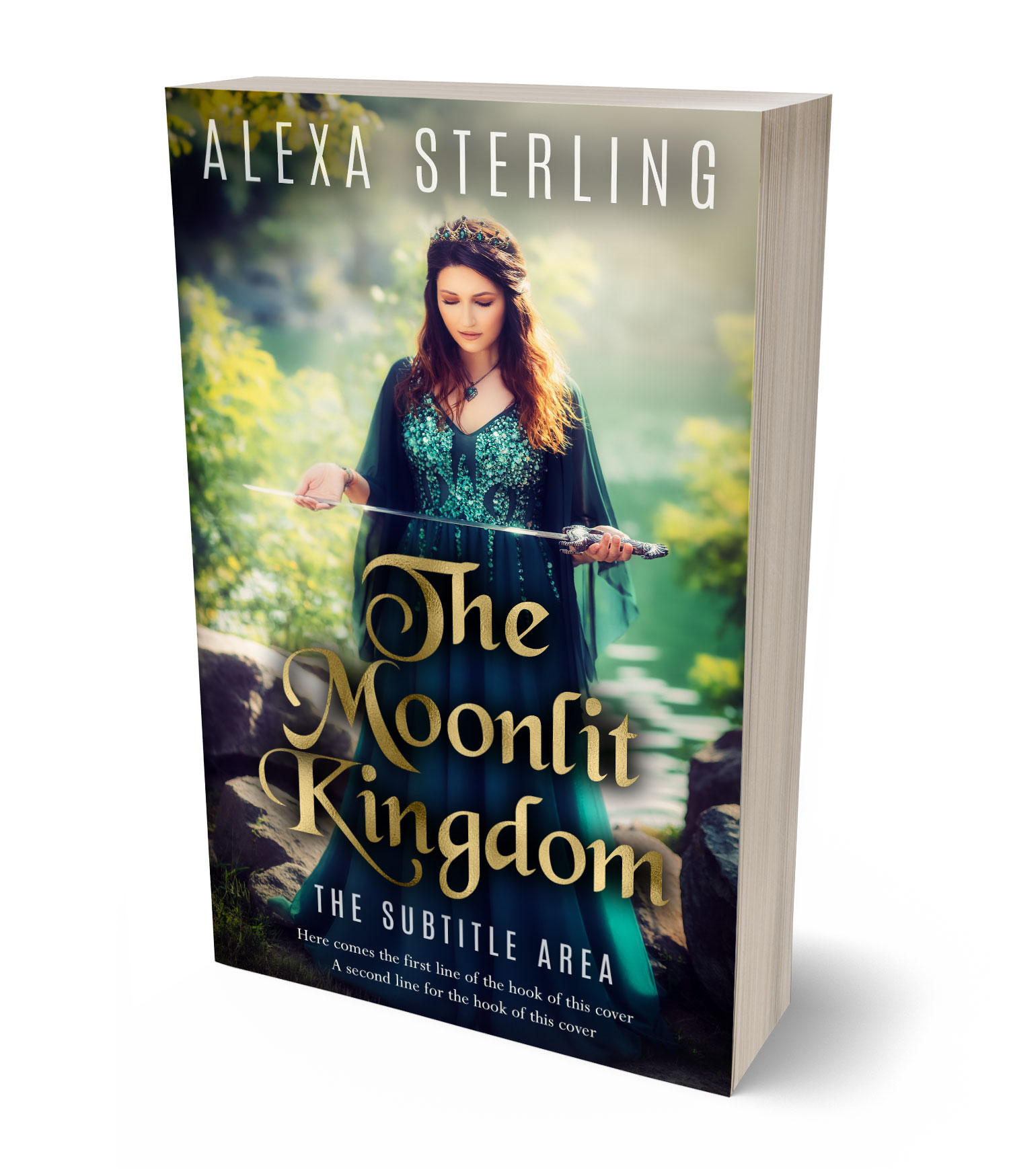 3D view of Premade Fantasy Book Cover - Akaroa #37022 | BookCoverZone*