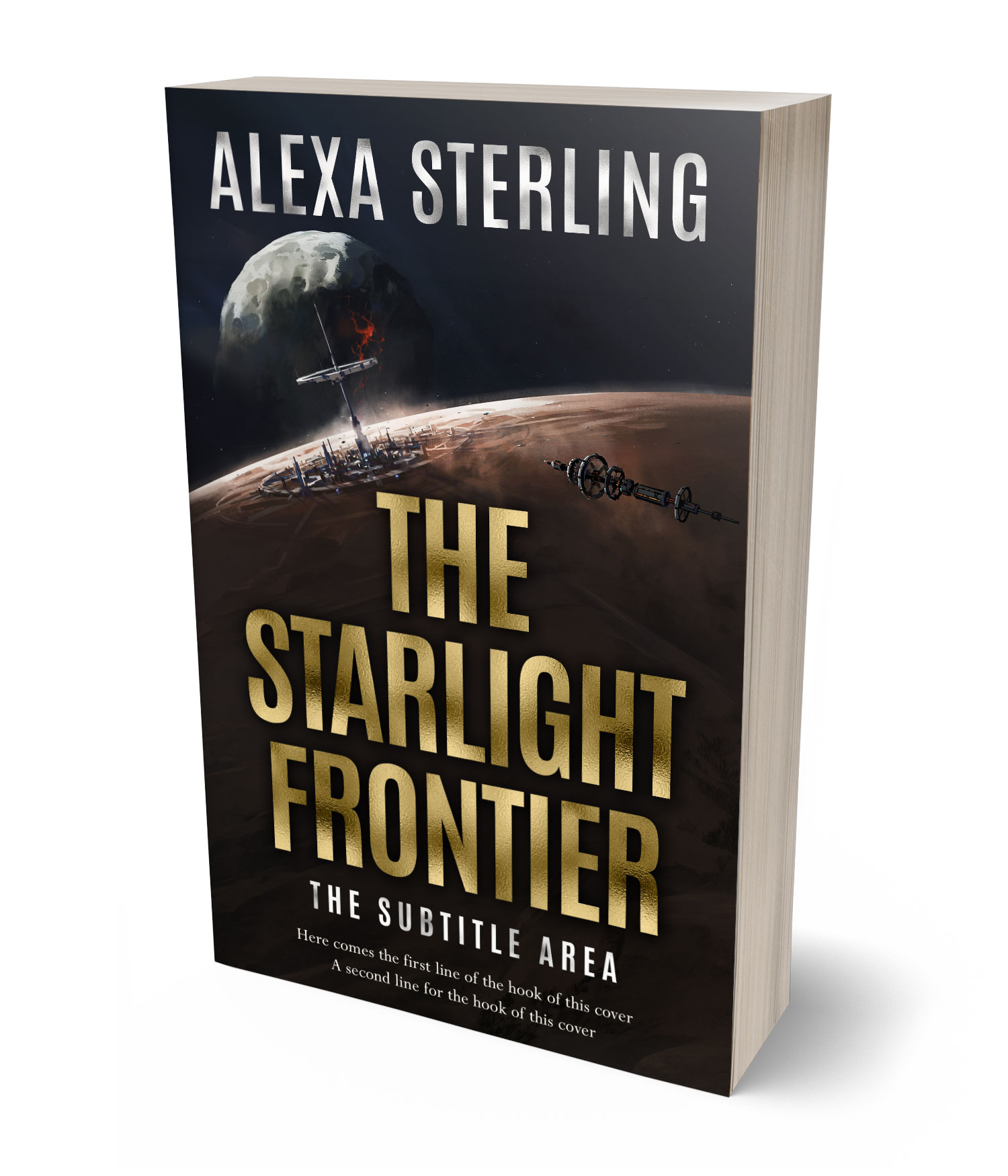 3D view of Premade Science Fiction Book Cover - Cod Gray #37044 | BookCoverZone*