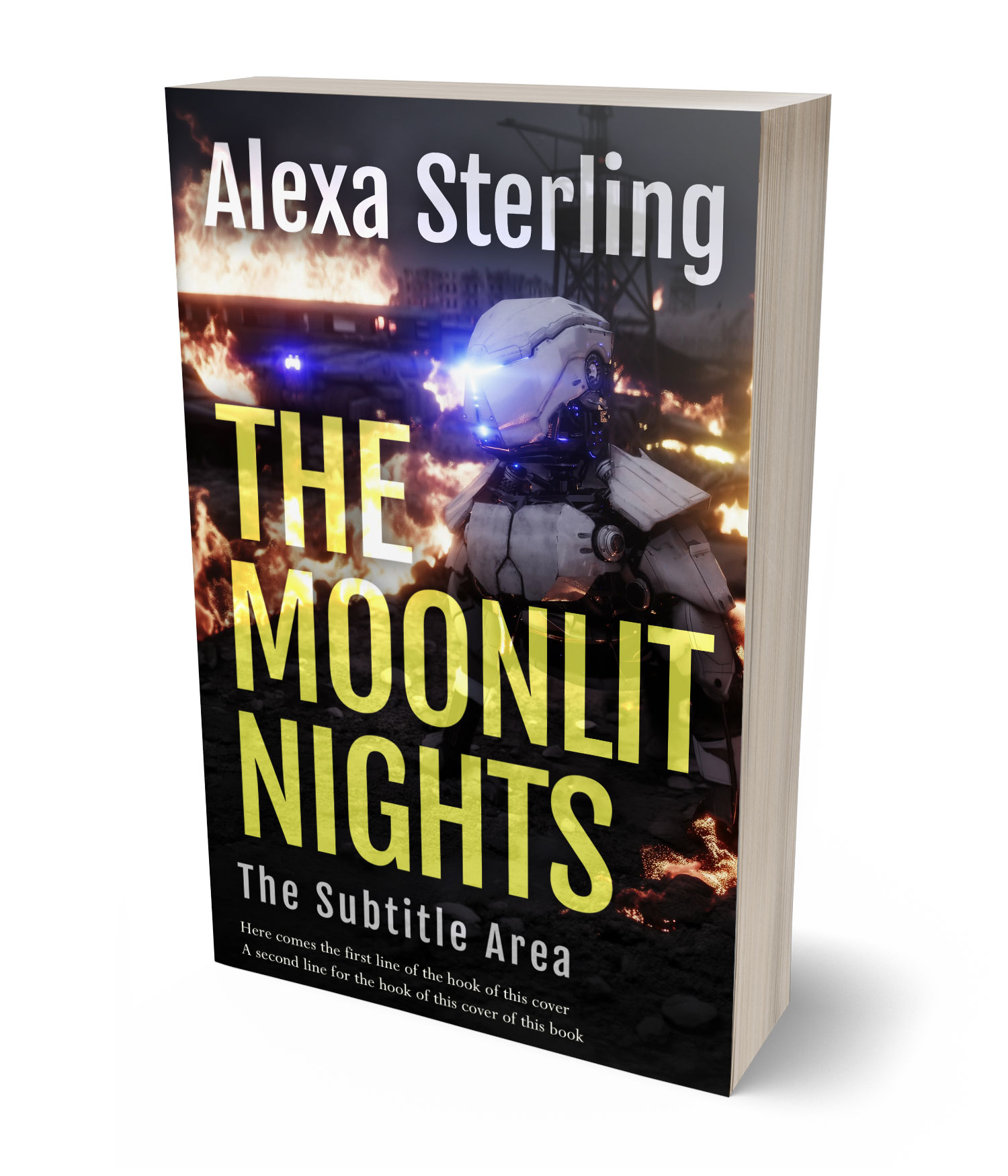 3D view of Premade Science Fiction Book Cover - Straw #37055 | BookCoverZone*
