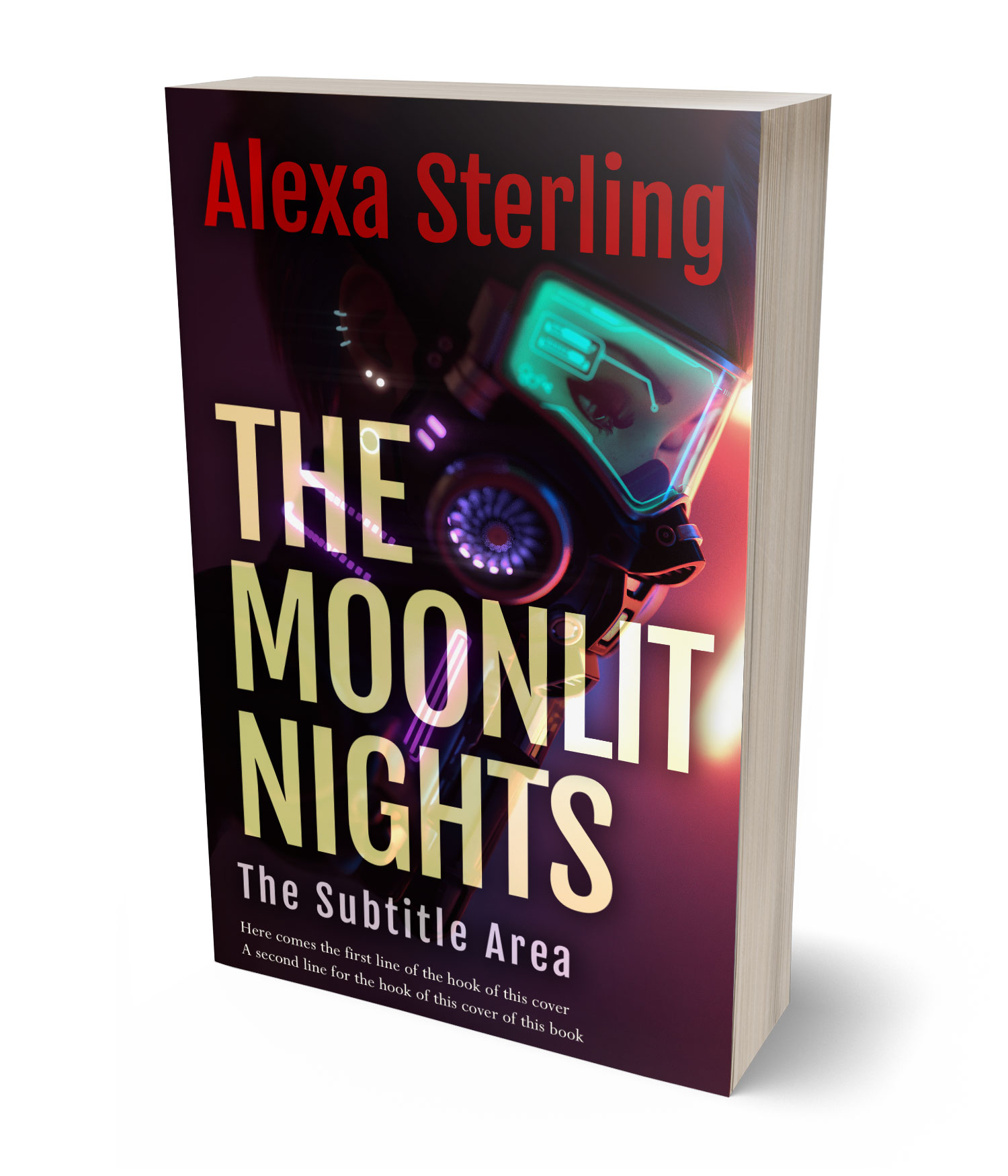 3D view of Premade Science Fiction Book Cover - Tan #37056 | BookCoverZone*