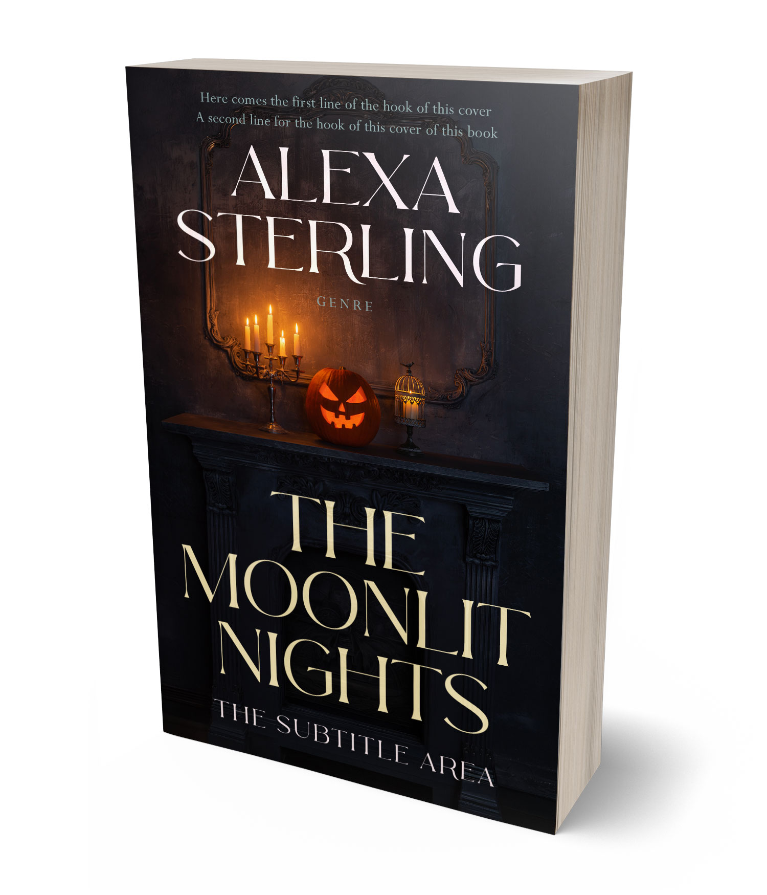 3D view of Premade Horror Book Cover - Thunder #37086 | BookCoverZone*