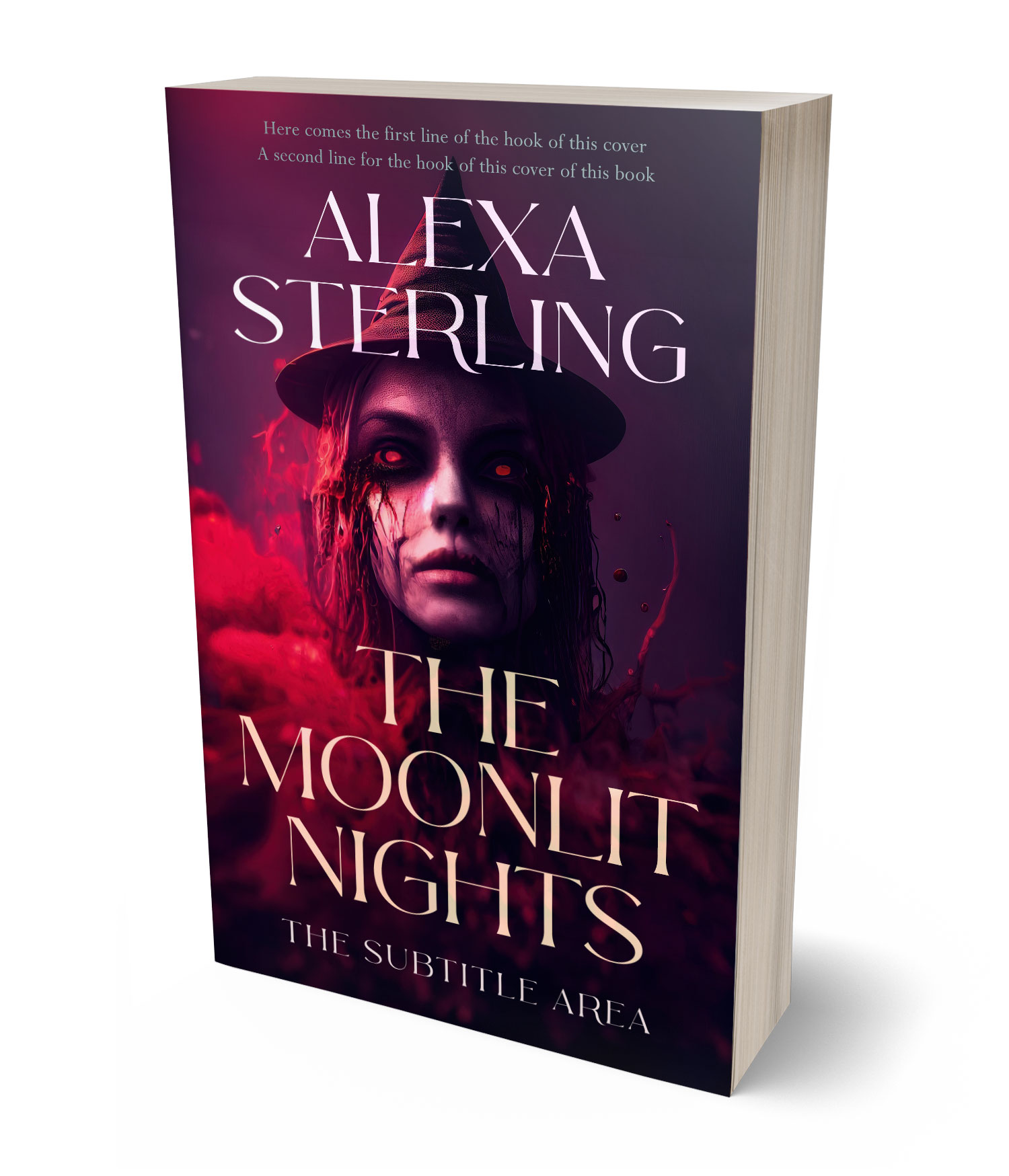3D view of Premade Horror Book Cover - Loulou #37087 | BookCoverZone*