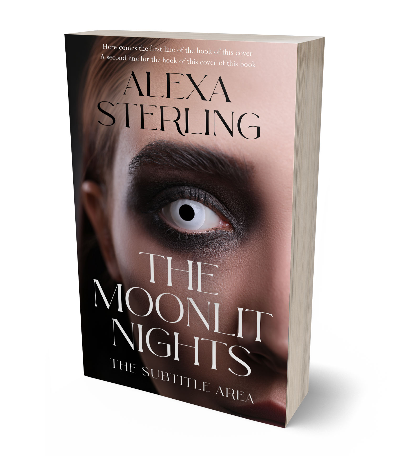 3D view of Premade Horror Book Cover - Clam Shell #37089 | BookCoverZone*