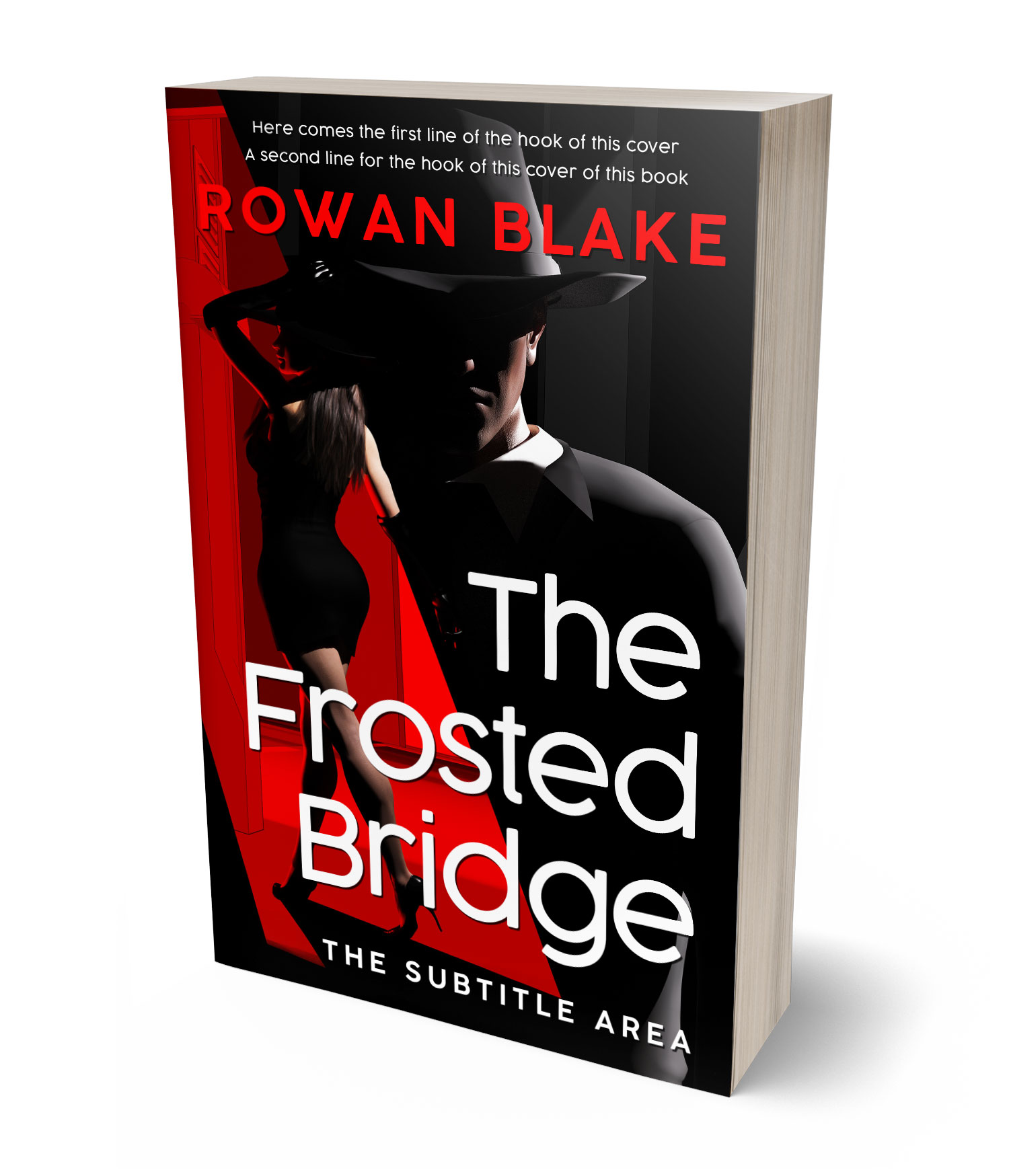3D view of Premade Mystery & Thriller & Suspense Book Cover - Night Rider #37186 | BookCoverZone