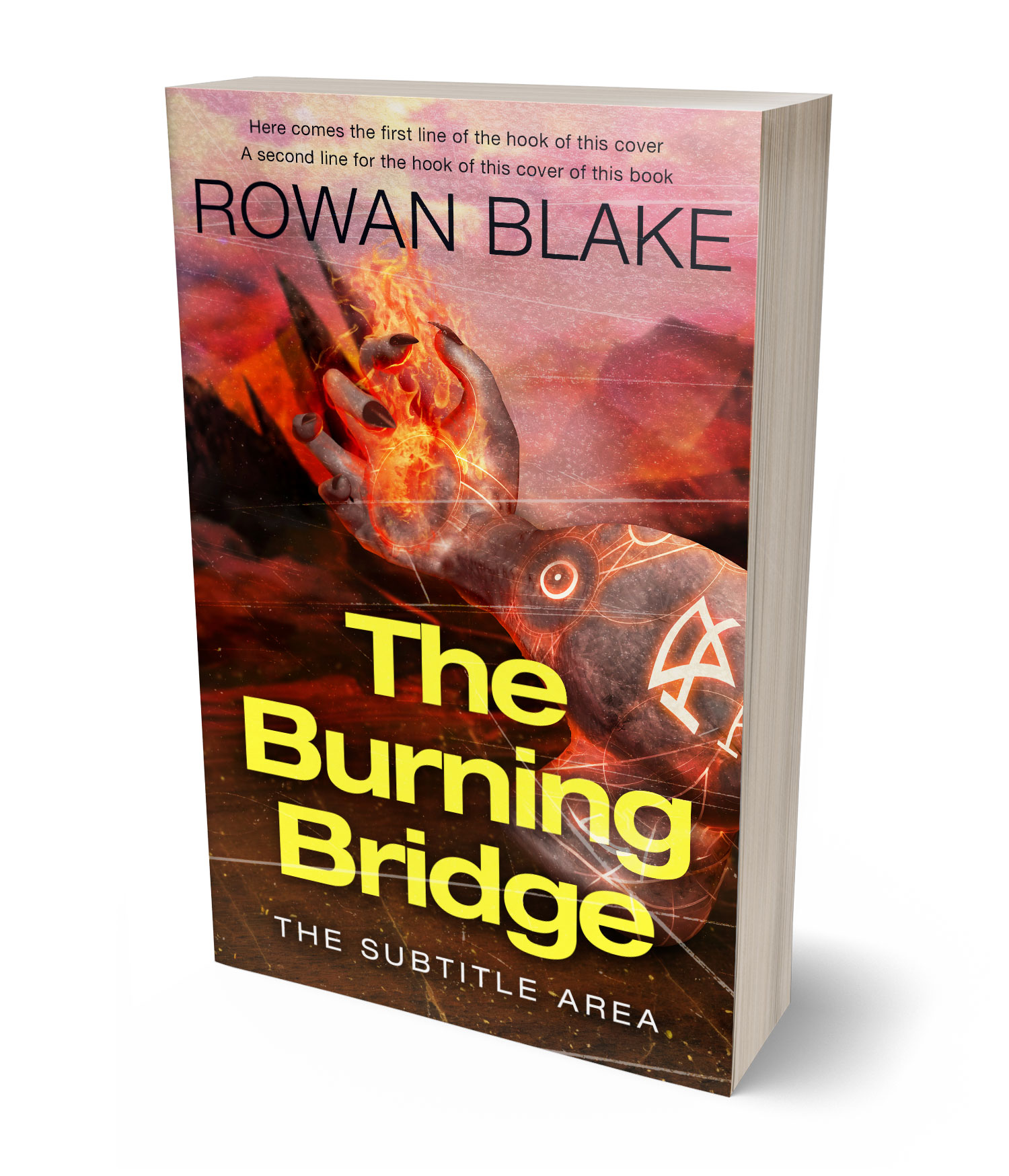 3D view of Premade Fantasy Book Cover - Sanguine Brown #37192 | BookCoverZone