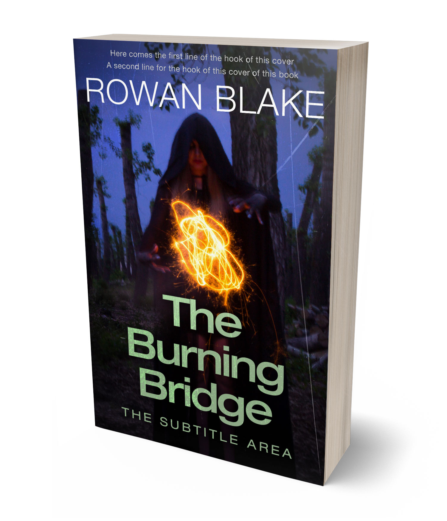3D view of Premade Fantasy Book Cover - Cinder #37195 | BookCoverZone