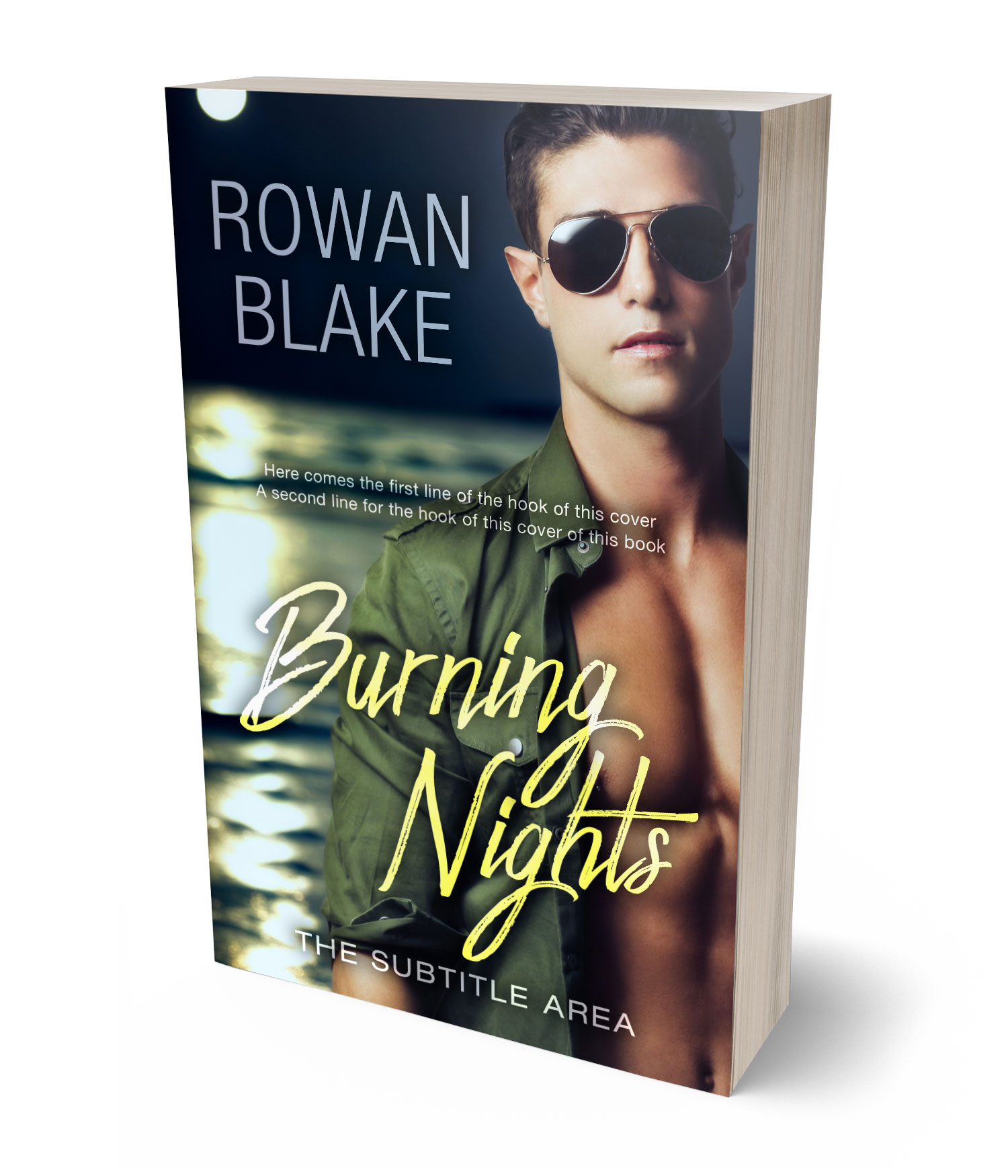 3D view of Premade Erotica Book Cover - Shark #37206 | BookCoverZone