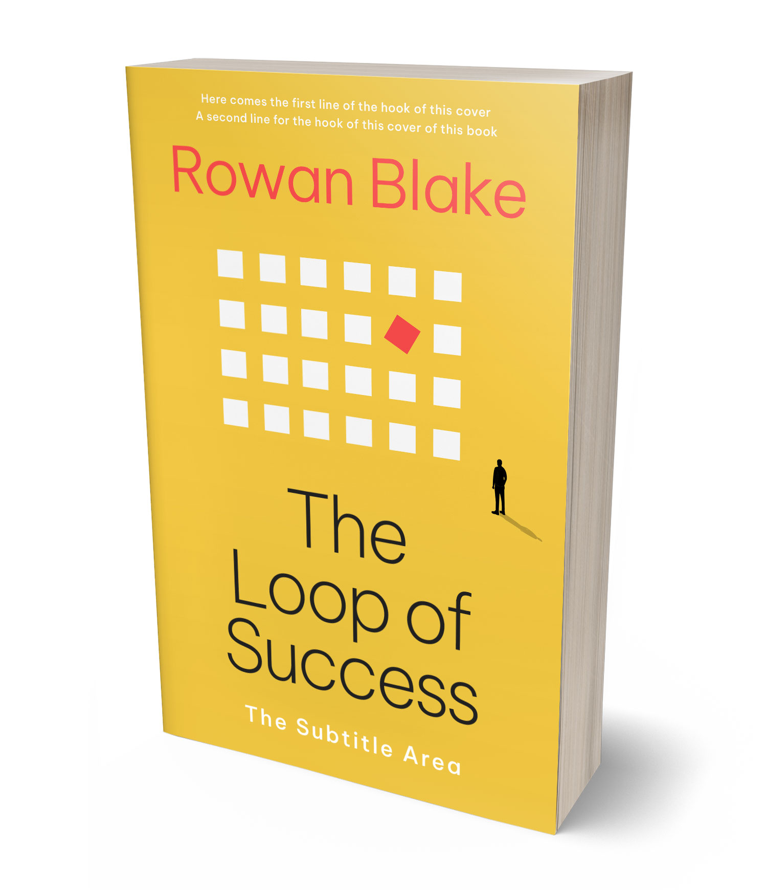 3D view of Premade Business Book Cover - Saffron #37230 | BookCoverZone*