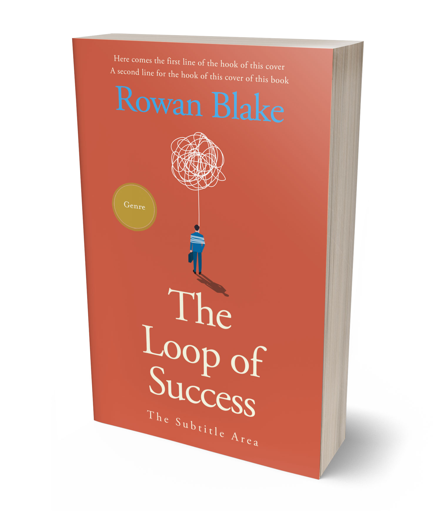 3D view of Premade Business Book Cover - Mojo #37231 | BookCoverZone
