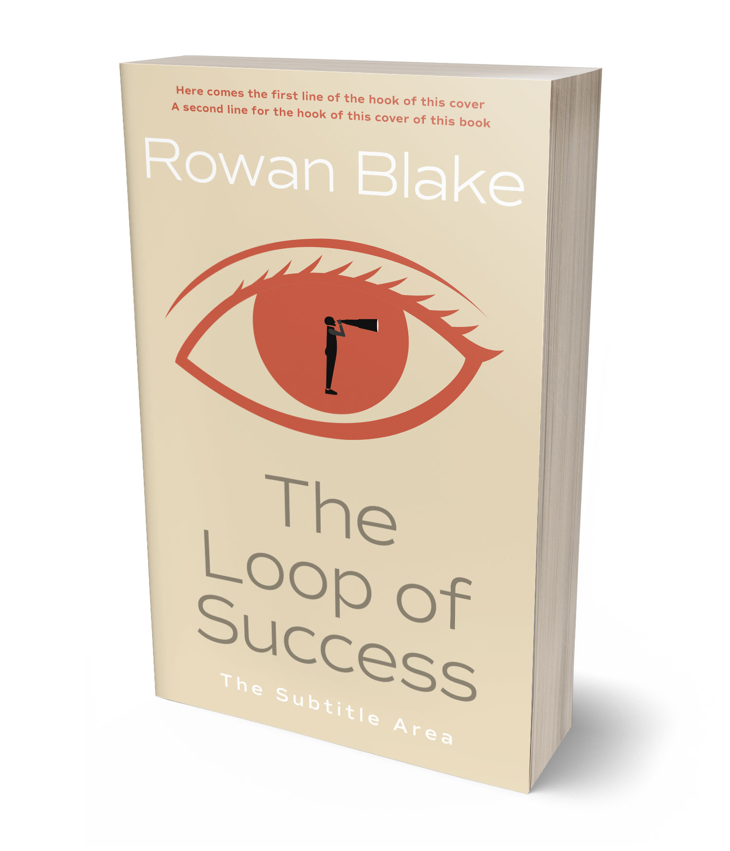 3D view of Premade Business Book Cover - Raffia #37234 | BookCoverZone*