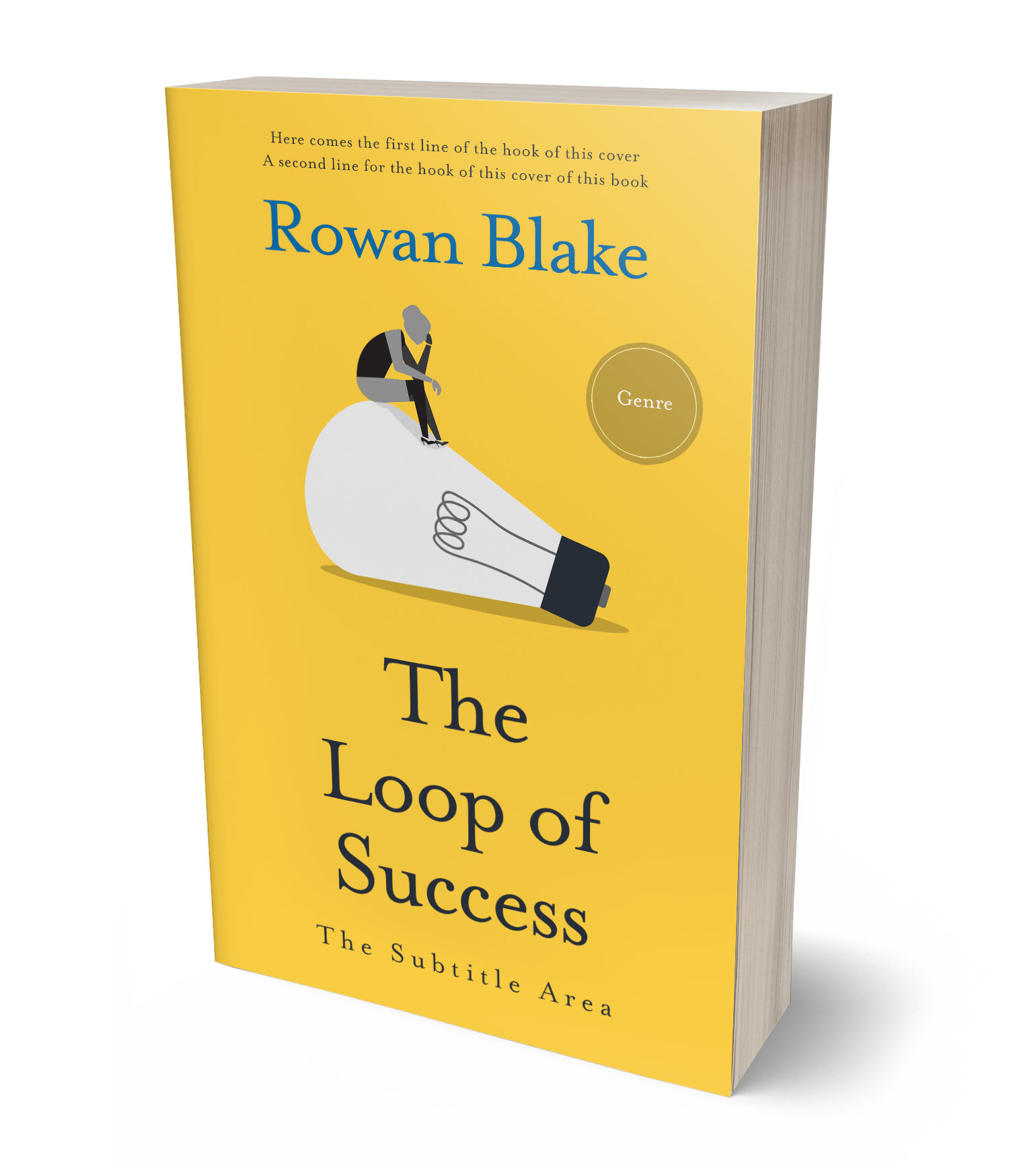 3D view of Premade Business Book Cover - Bright Sun #37239 | BookCoverZone*