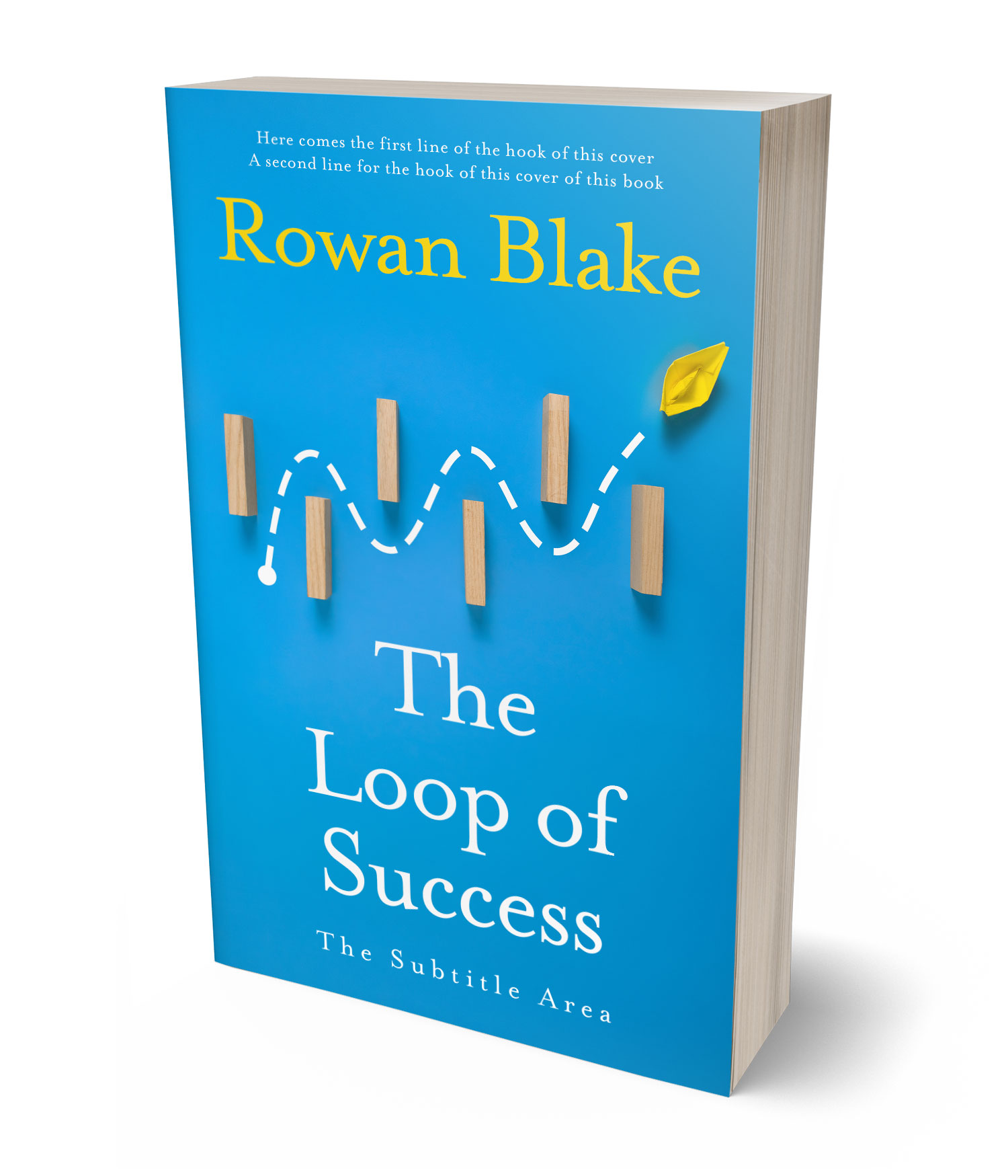 3D view of Premade Business Book Cover - Cerulean #37241 | BookCoverZone*
