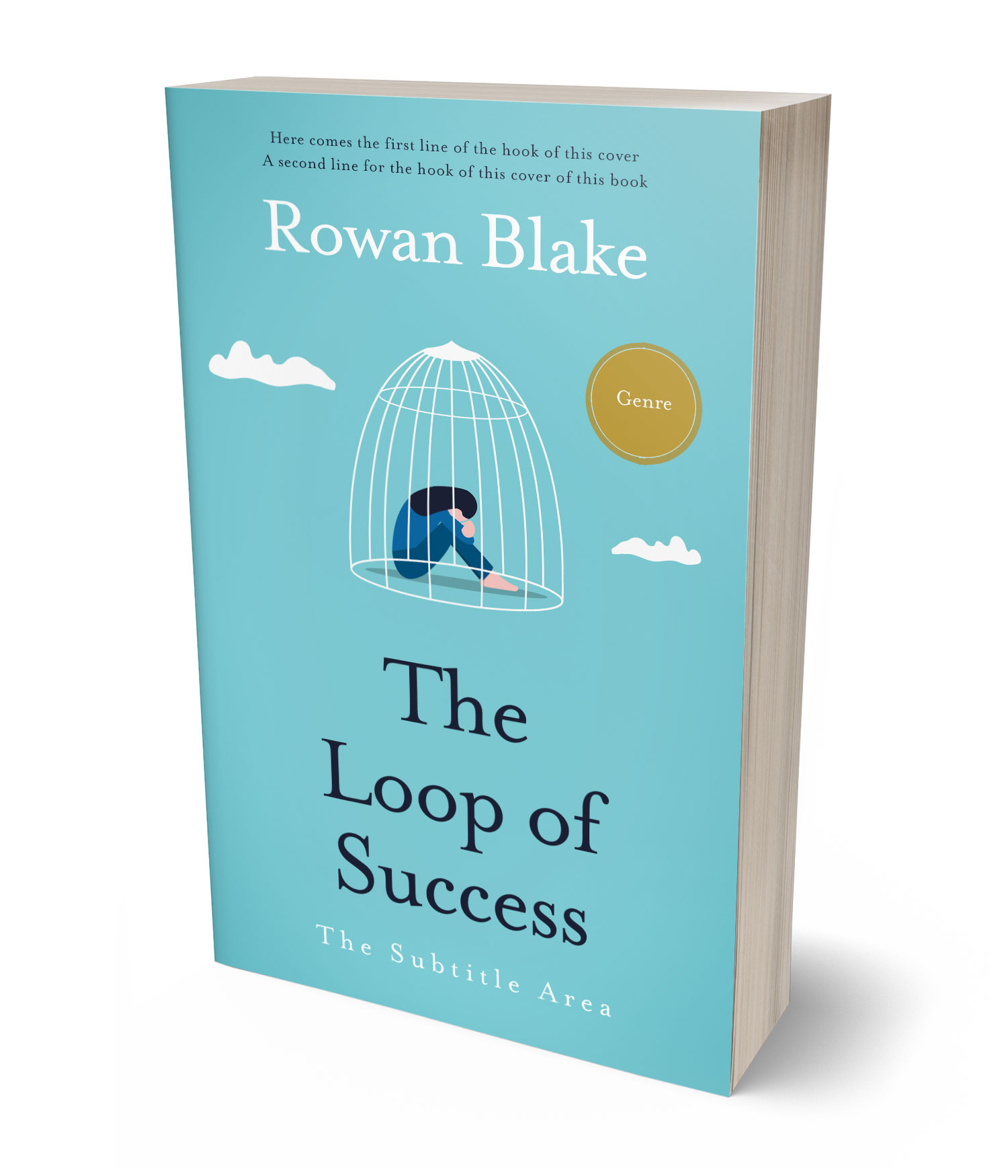 3D view of Premade Self-Improvement & Self-Help Book Cover - Downy #37244 | BookCoverZone