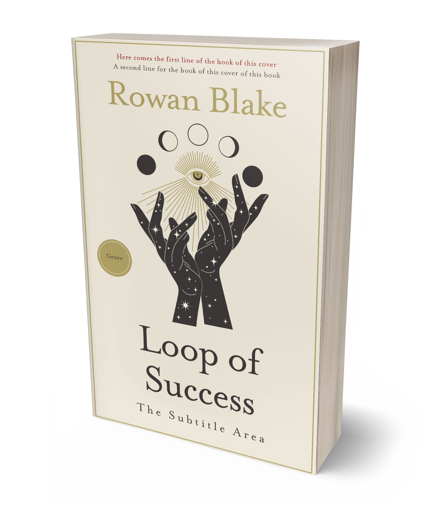 3D view of Premade Self-Improvement & Self-Help Book Cover - Satin Linen #37247 | BookCoverZone