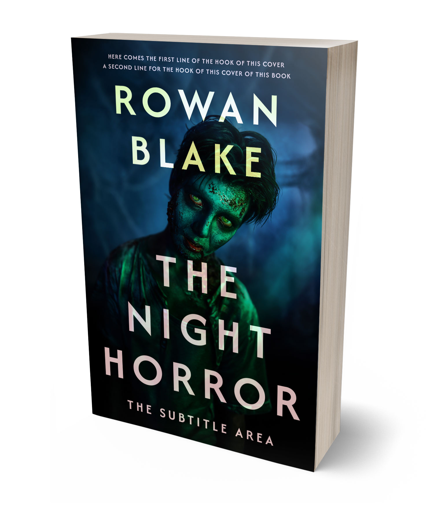 3D view of Premade Horror Book Cover - Black Pearl #37270 | BookCoverZone