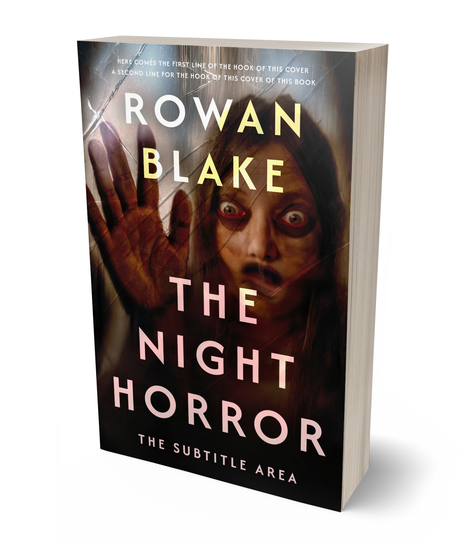 3D view of Premade Horror Book Cover - Night Rider #37271 | BookCoverZone